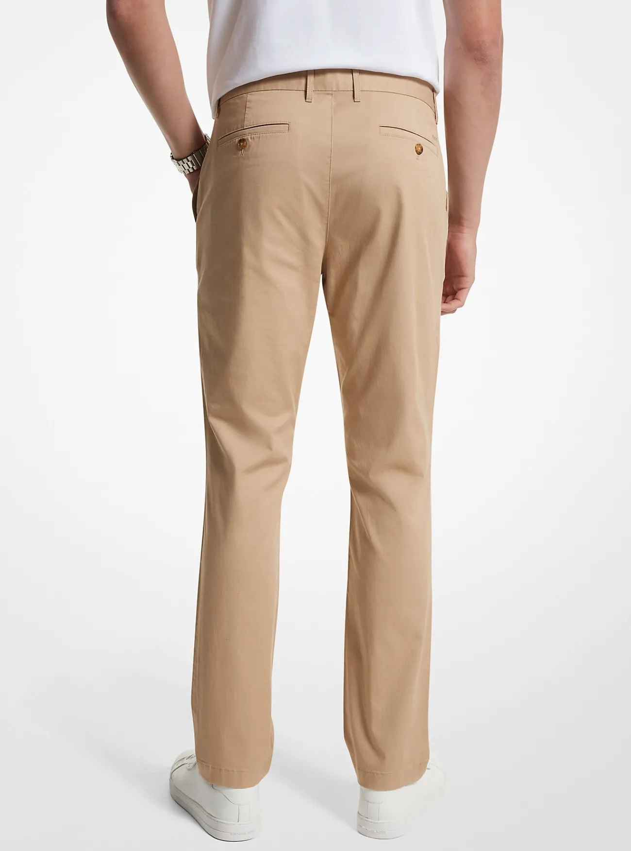 Michael Kors Slimfit chino van katoenmix KAKI Hot