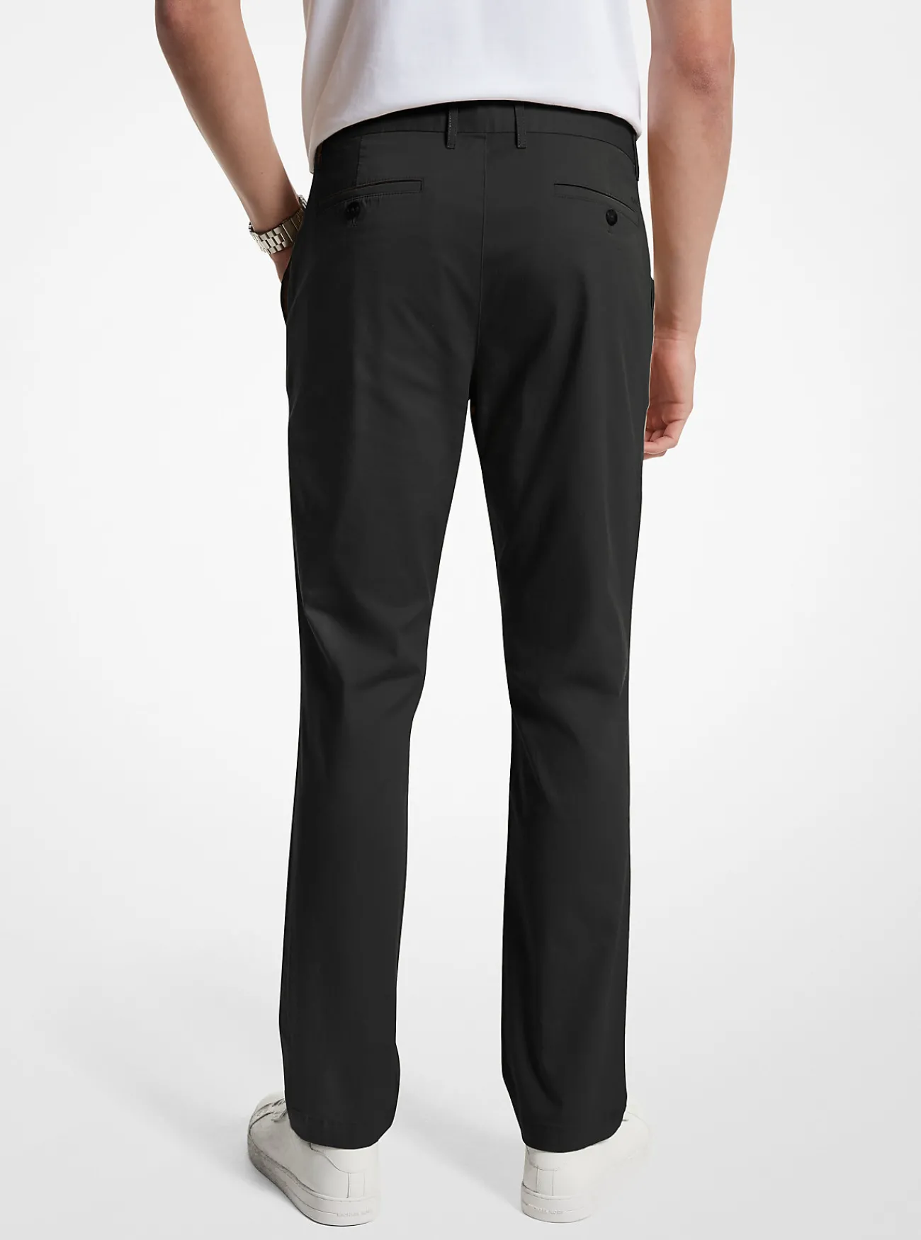 Michael Kors Slimfit chino van katoenmix ZWART Hot