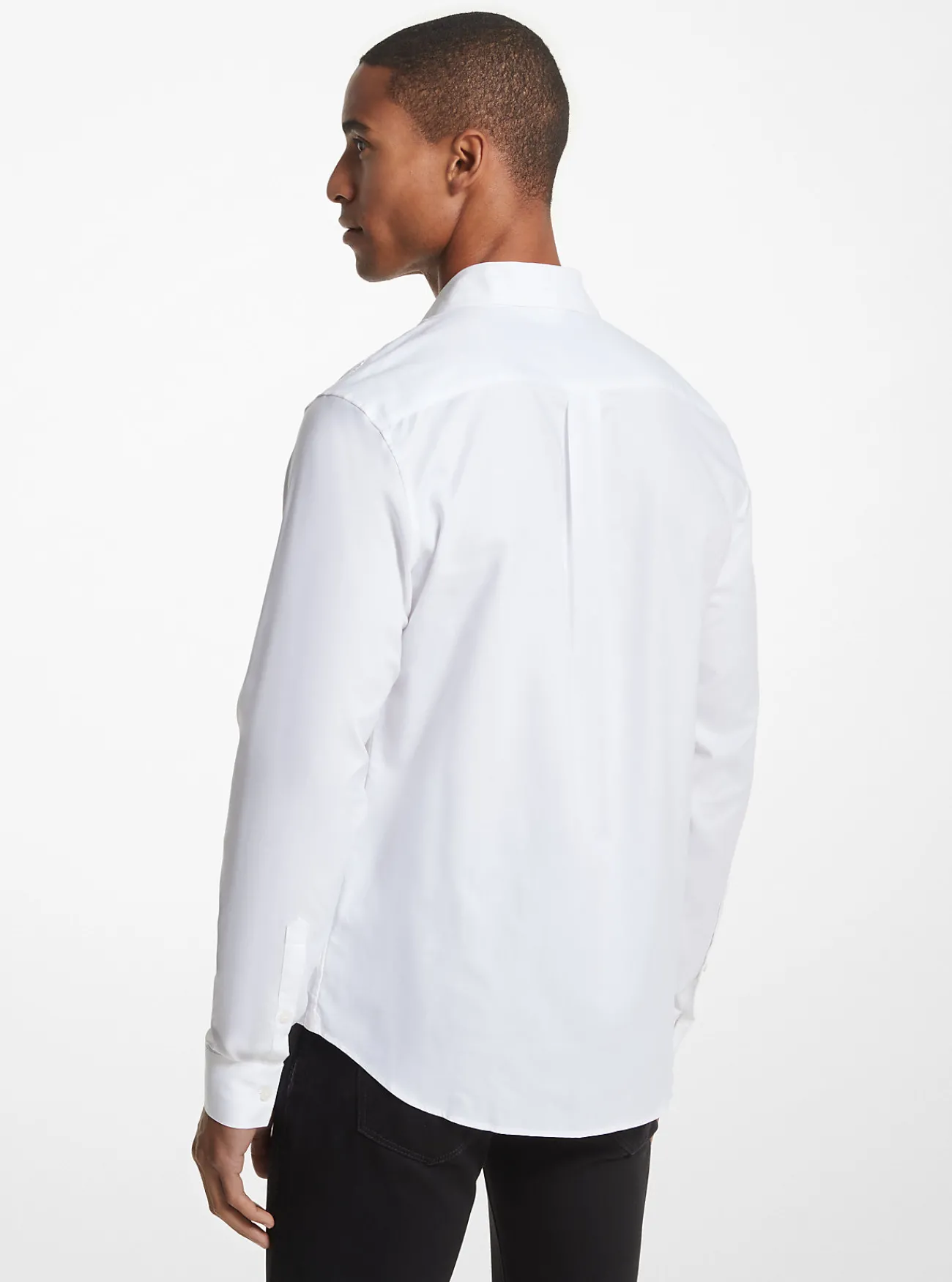 Michael Kors Slimfit overhemd van katoenmix WIT Online