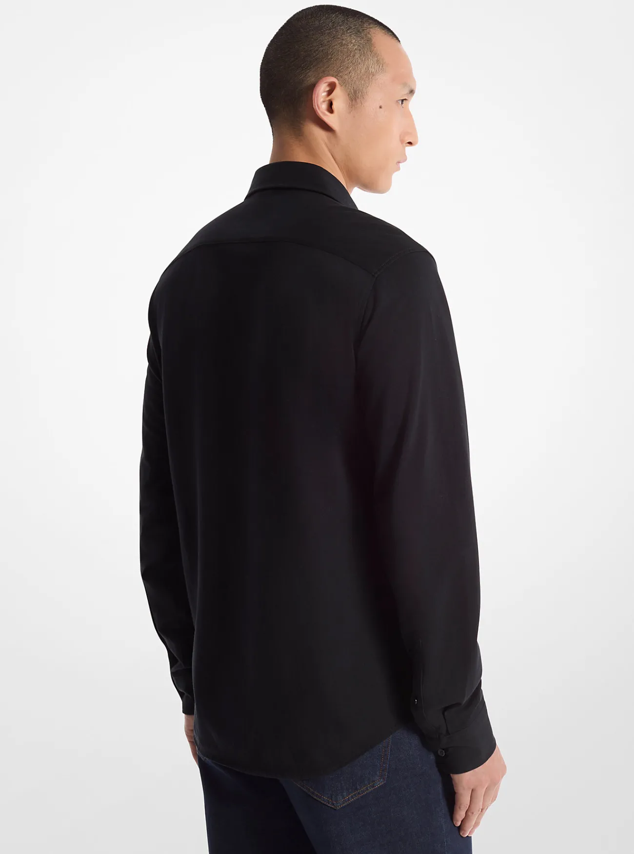 Michael Kors Slimfit overhemd van piqu&eacute;katoen Outlet