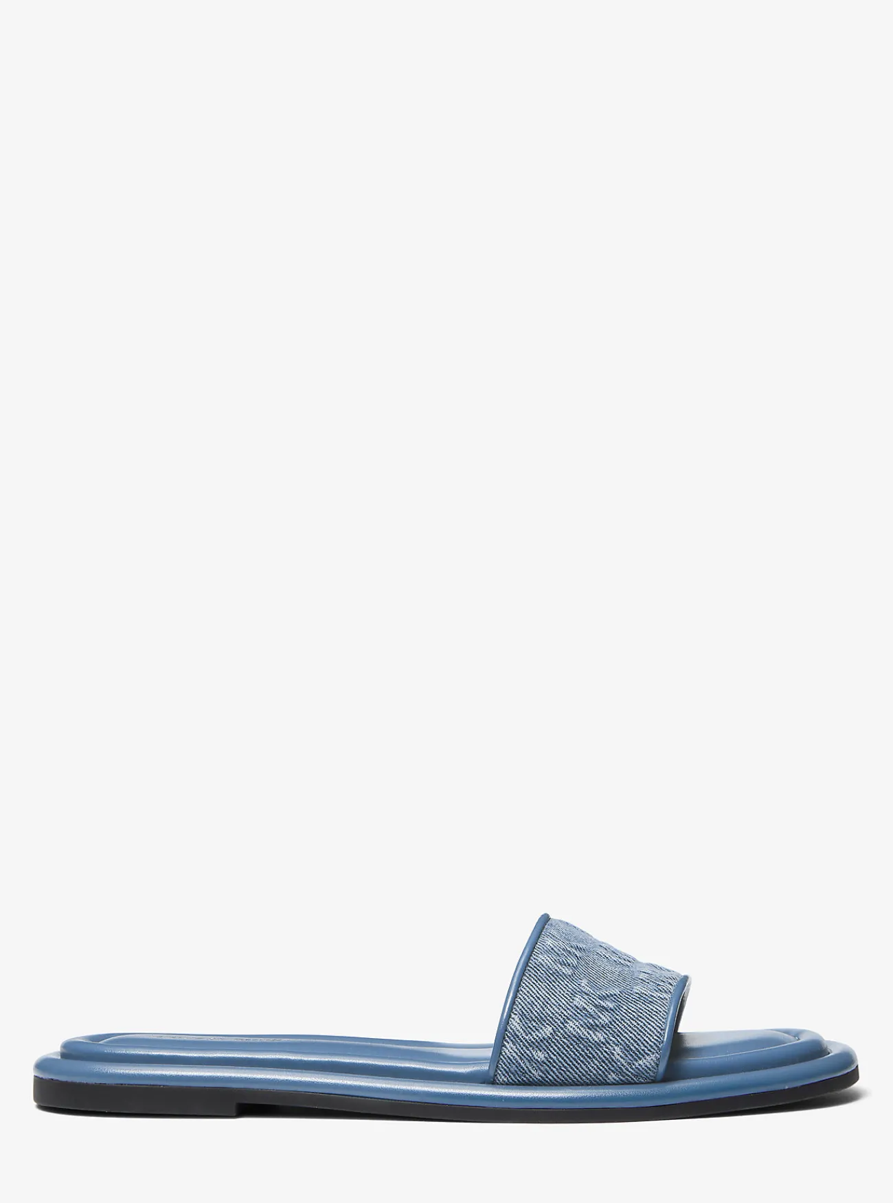 Michael Kors Slipper Dana van denim met logo in reli&euml;f UNIONMETWASSING Fashion