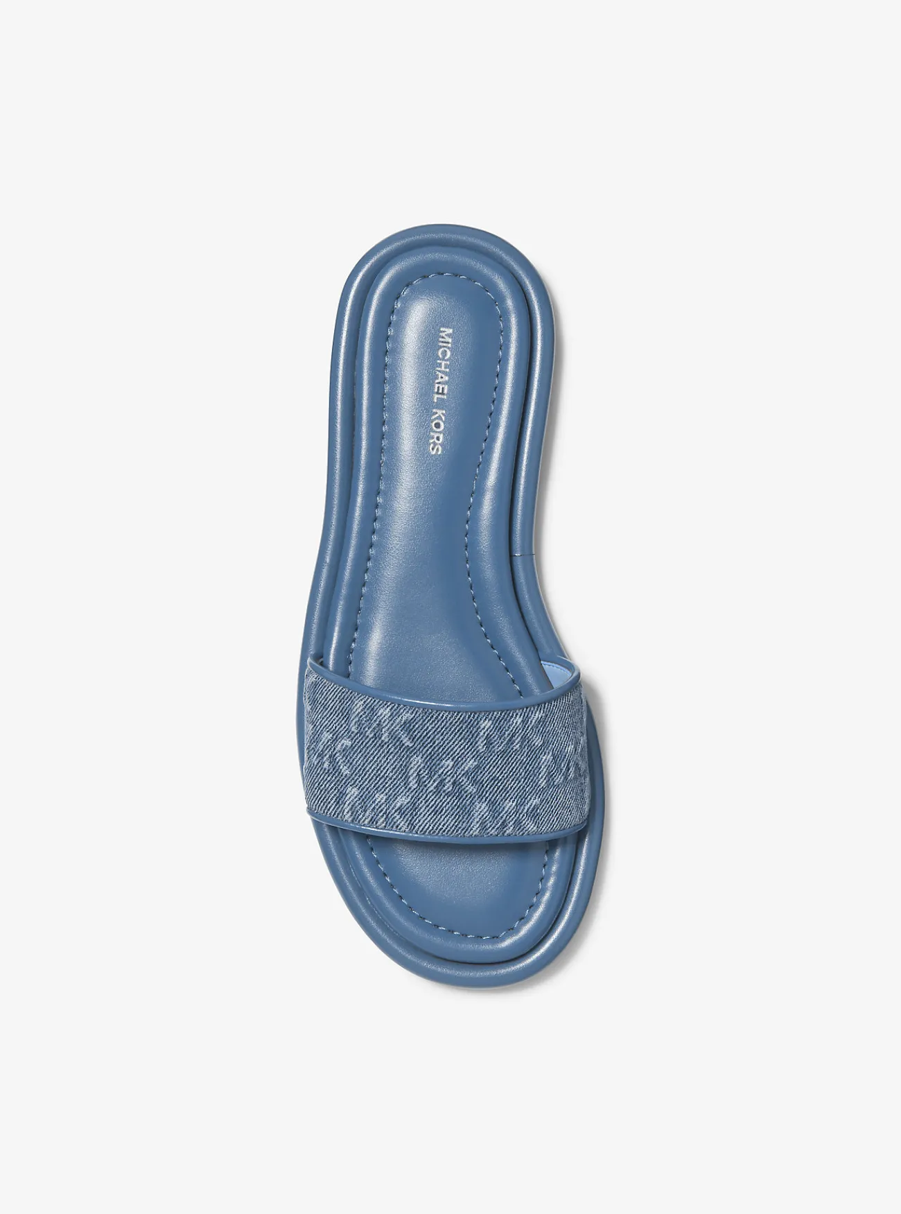 Michael Kors Slipper Dana van denim met logo in reliëf UNIONMETWASSING Fashion