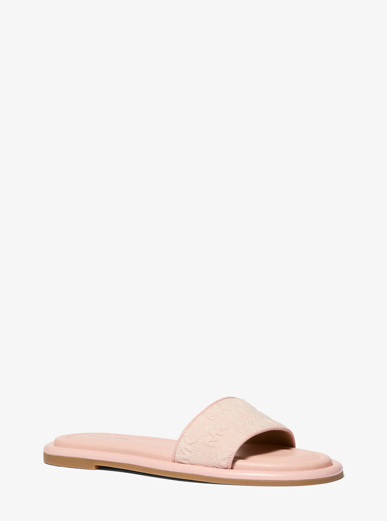 Michael Kors Slipper Dana van denim met logo in reli&euml;f ROZENWATER Fashion