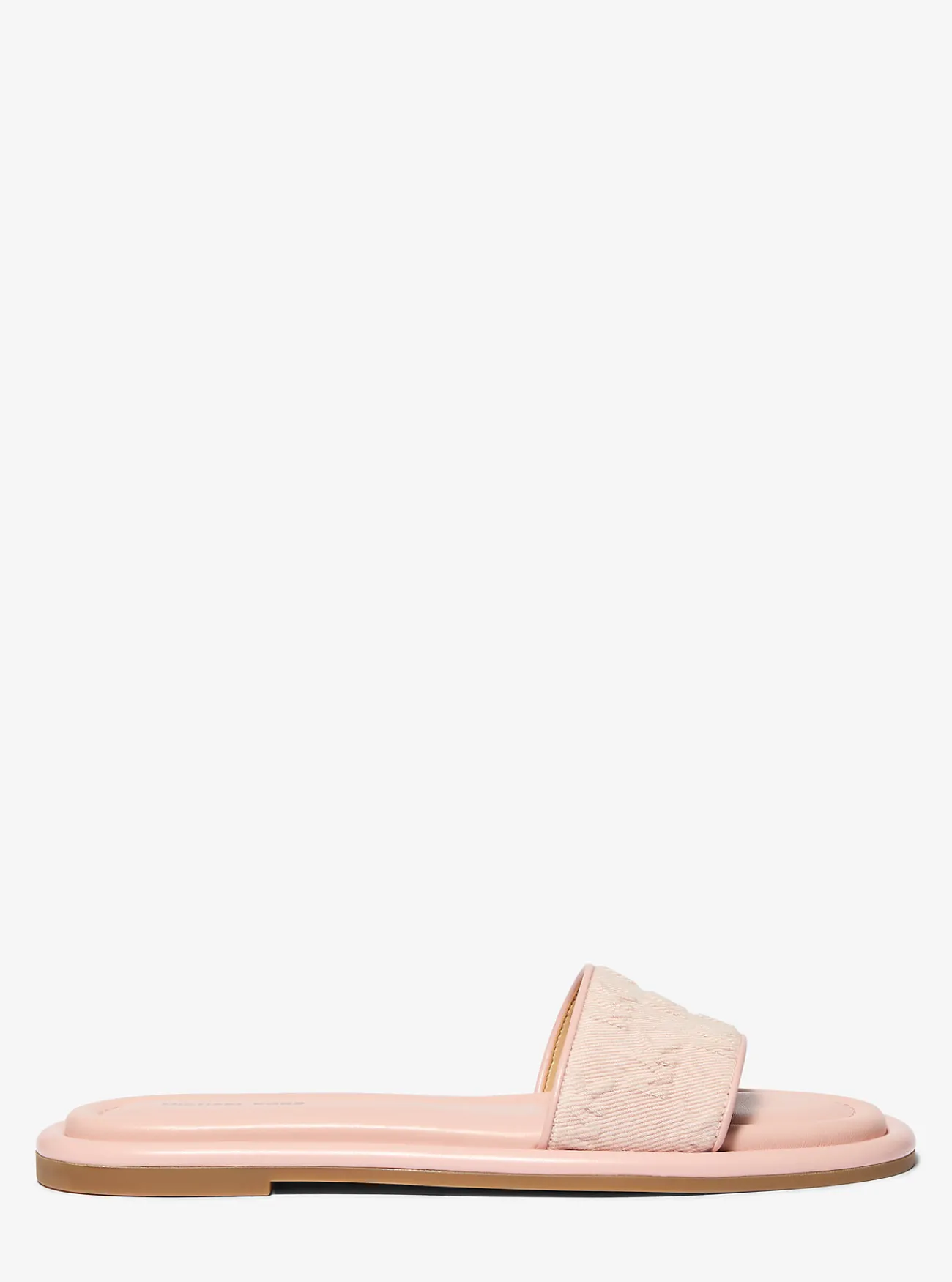 Michael Kors Slipper Dana van denim met logo in reli&euml;f ROZENWATER Fashion