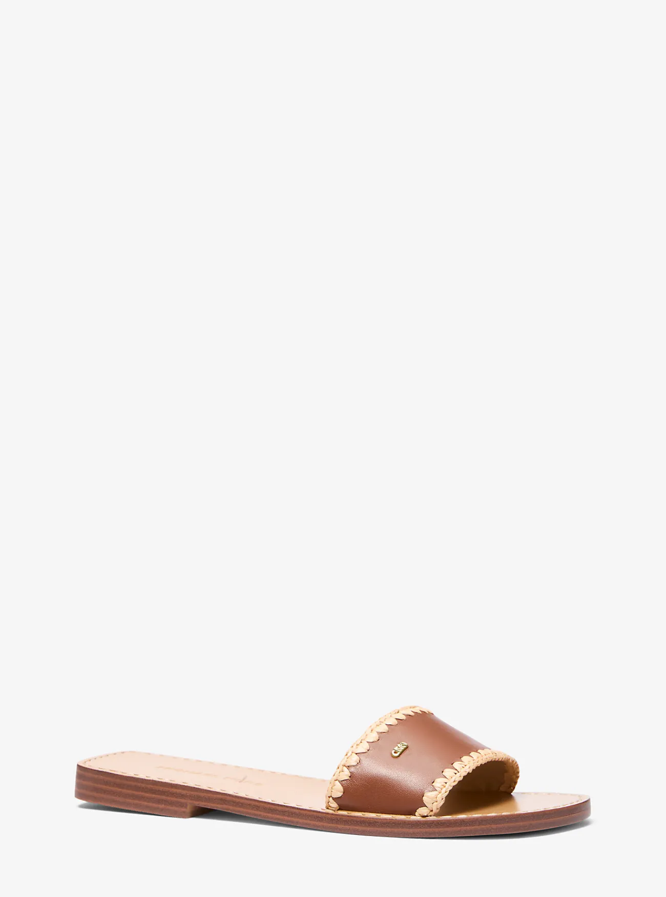 Michael Kors Slipper Drea van leer LUGGAGE Sale