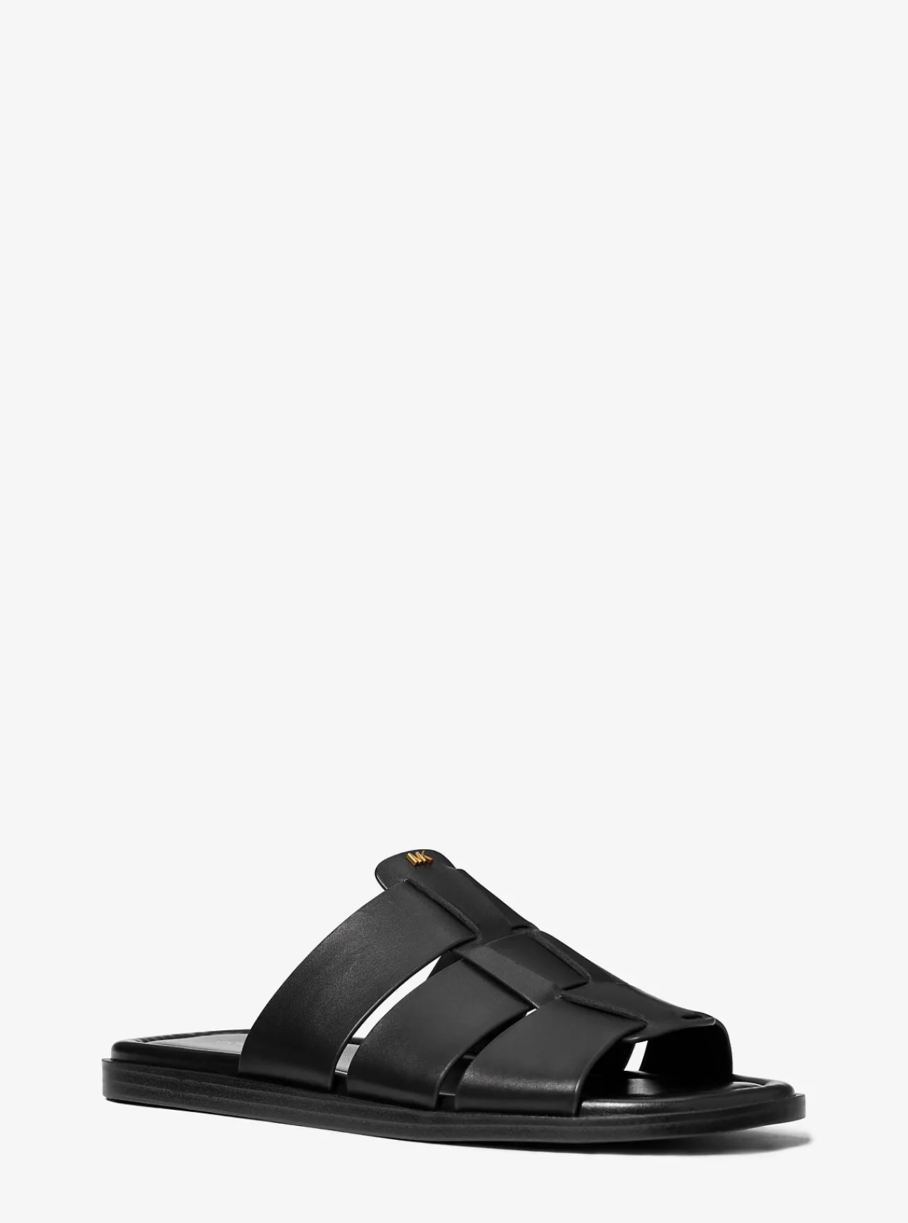 Michael Kors Slipper Indy van leer ZWART Best