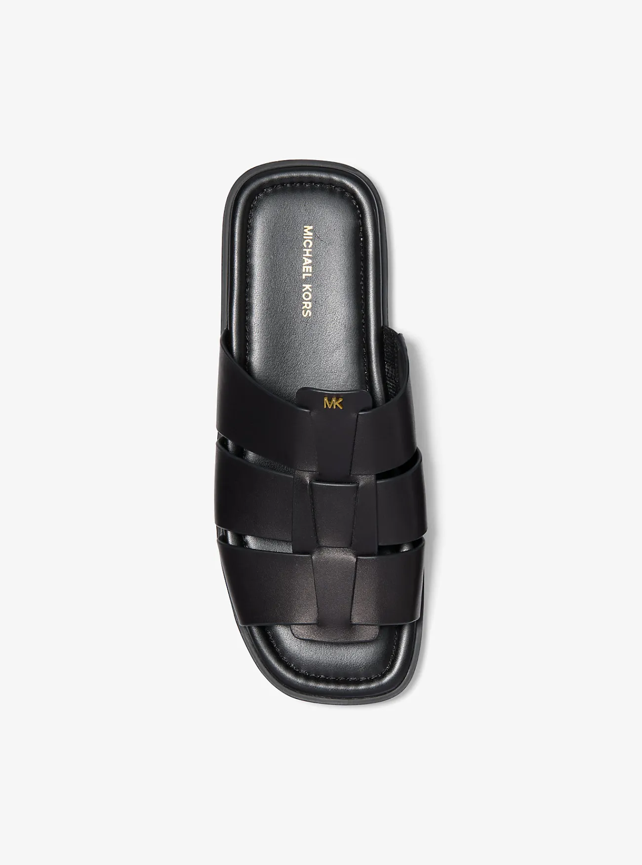 Michael Kors Slipper Indy van leer ZWART Best