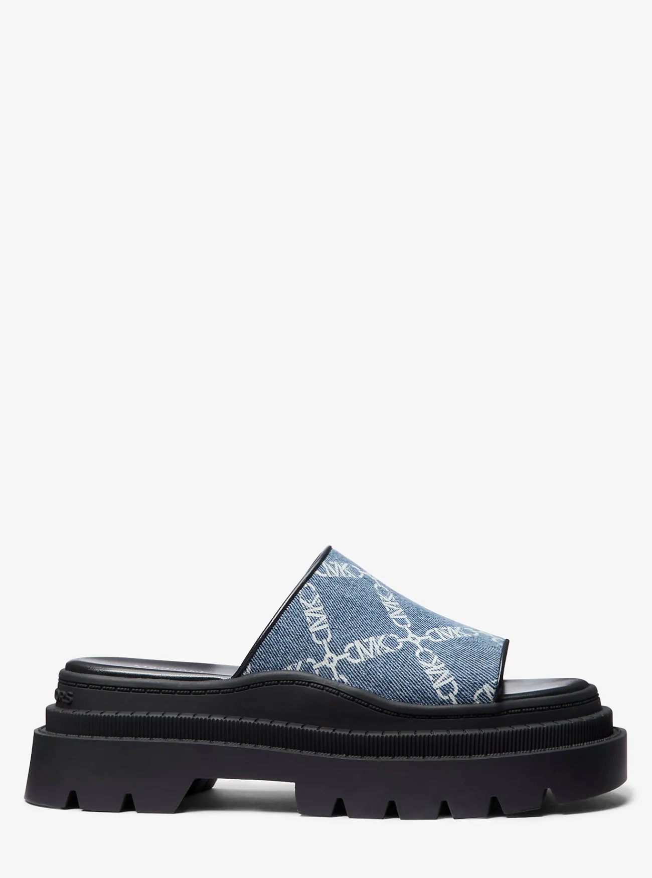 Michael Kors Slipper Kendra van denim jacquard met ruitvormige Empire-print UNIONMETWASSING Online