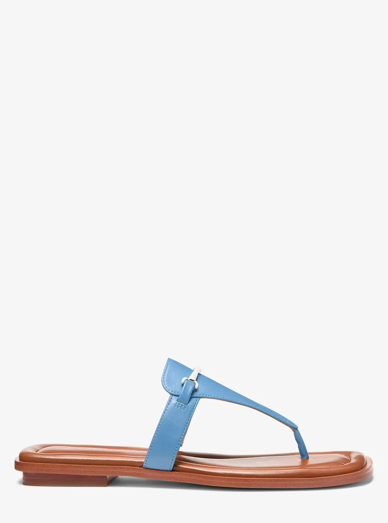 Michael Kors Slipper Lena van leer met T-bandje SOUTHPACIFIC Discount