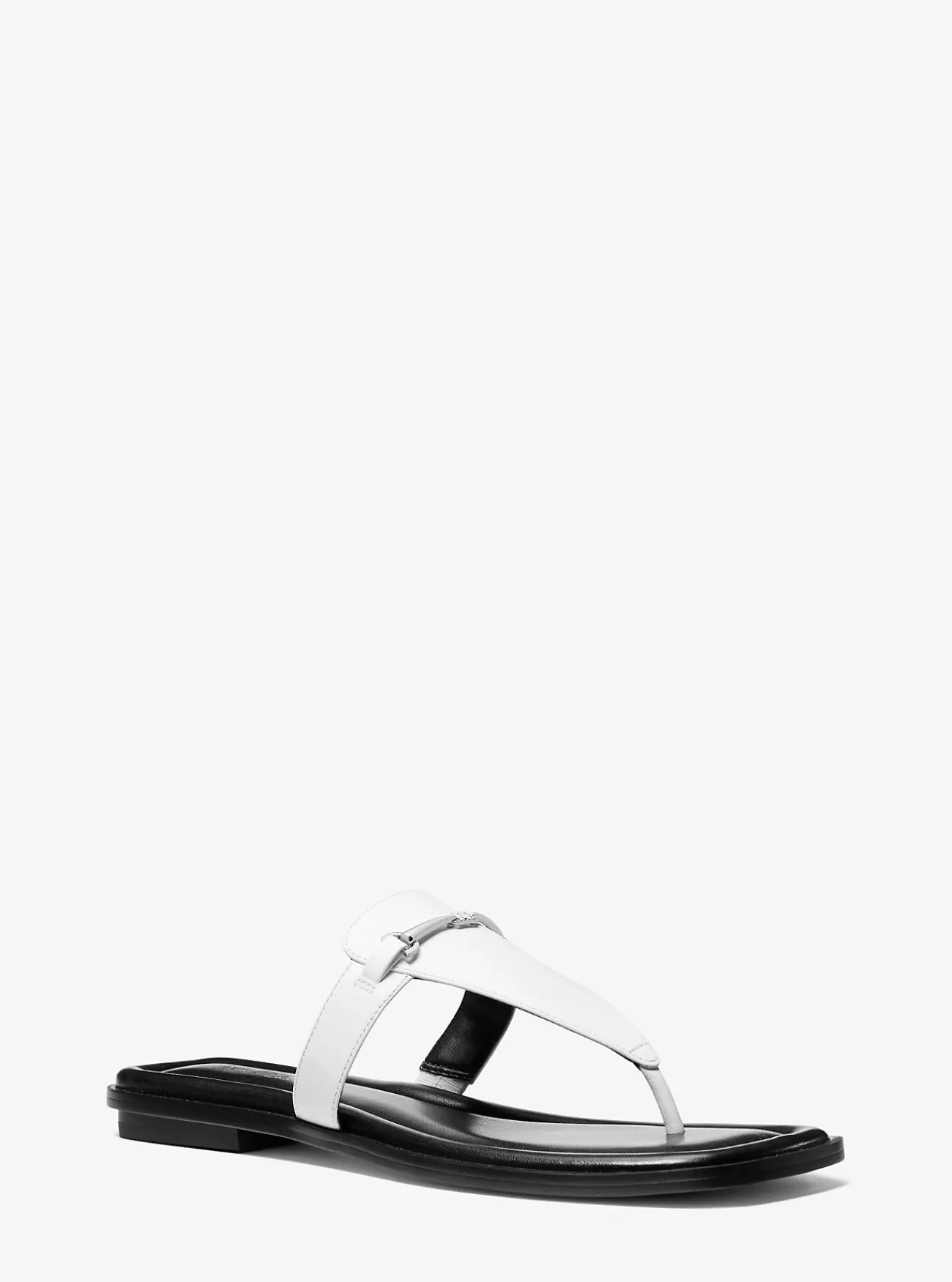 Michael Kors Slipper Lena van leer met T-bandje OPTISCHWIT Online