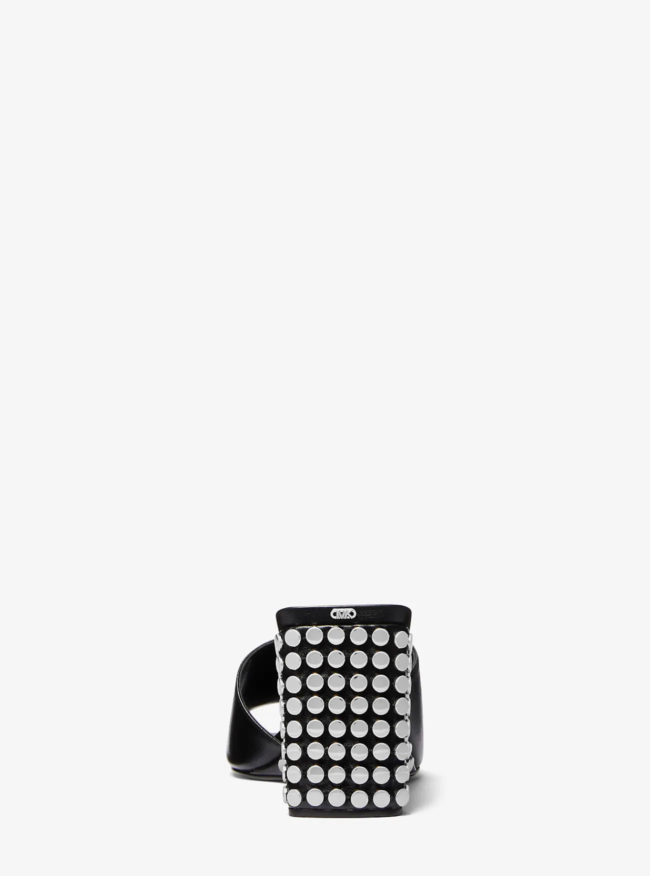 Michael Kors Slipper Merriam van leer met studs en blokhak ZWART Fashion