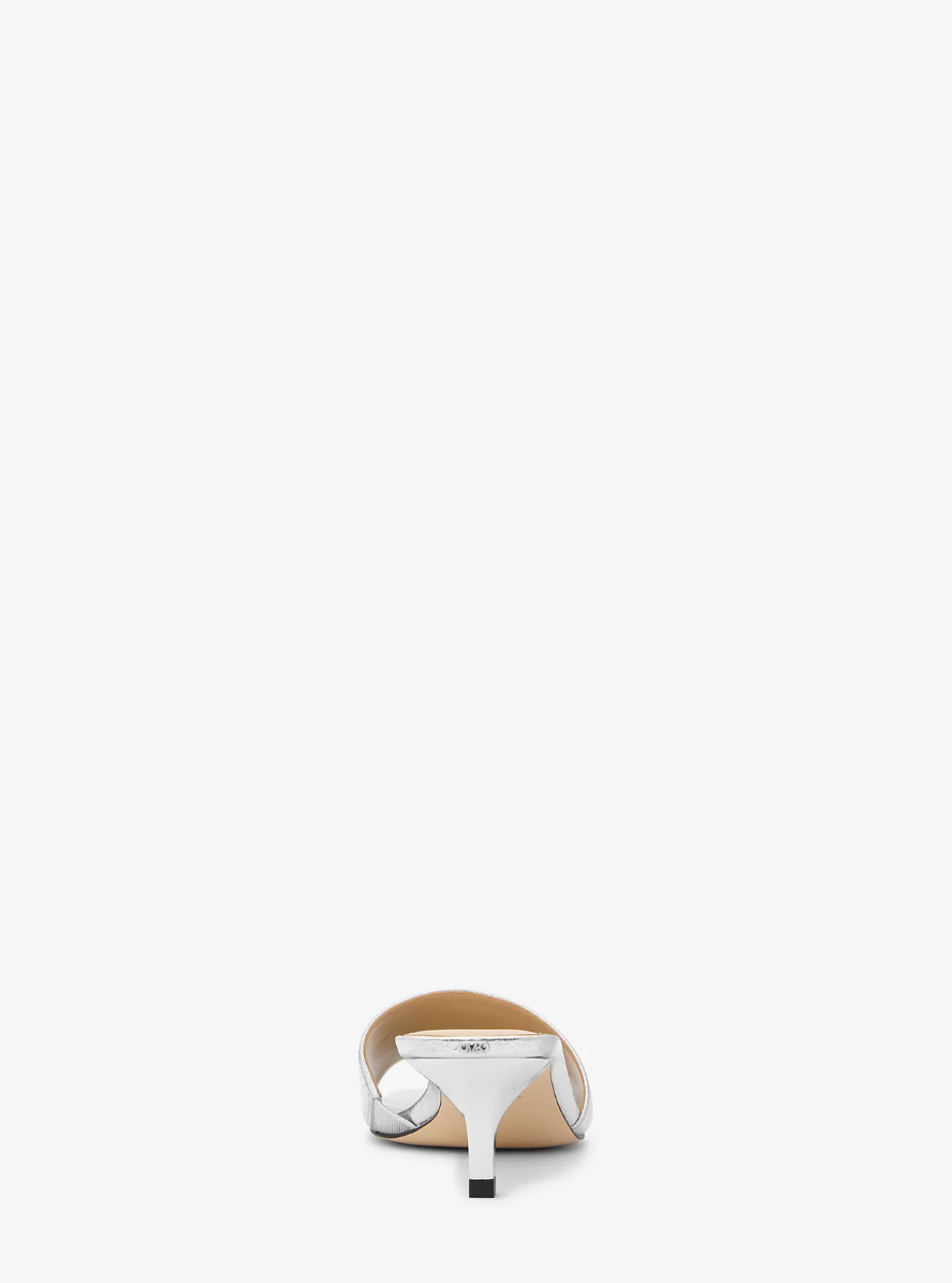 Michael Kors Slipper Merriam van metallic leer met hakje ZILVER Fashion
