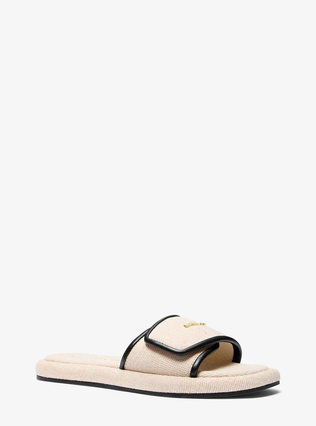 Michael Kors Slipper Suki van canvas ZWART Hot