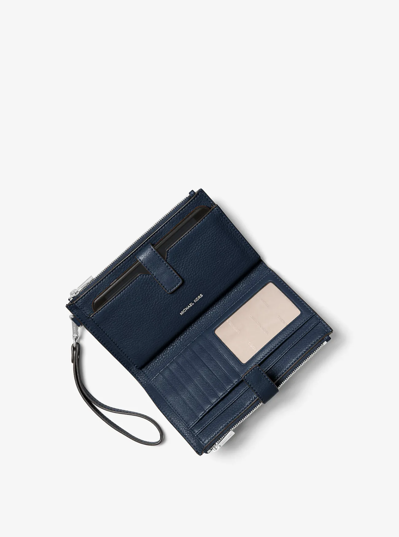 Michael Kors Smartphoneportefeuille Adele van leer MARINEBLAUW Hot
