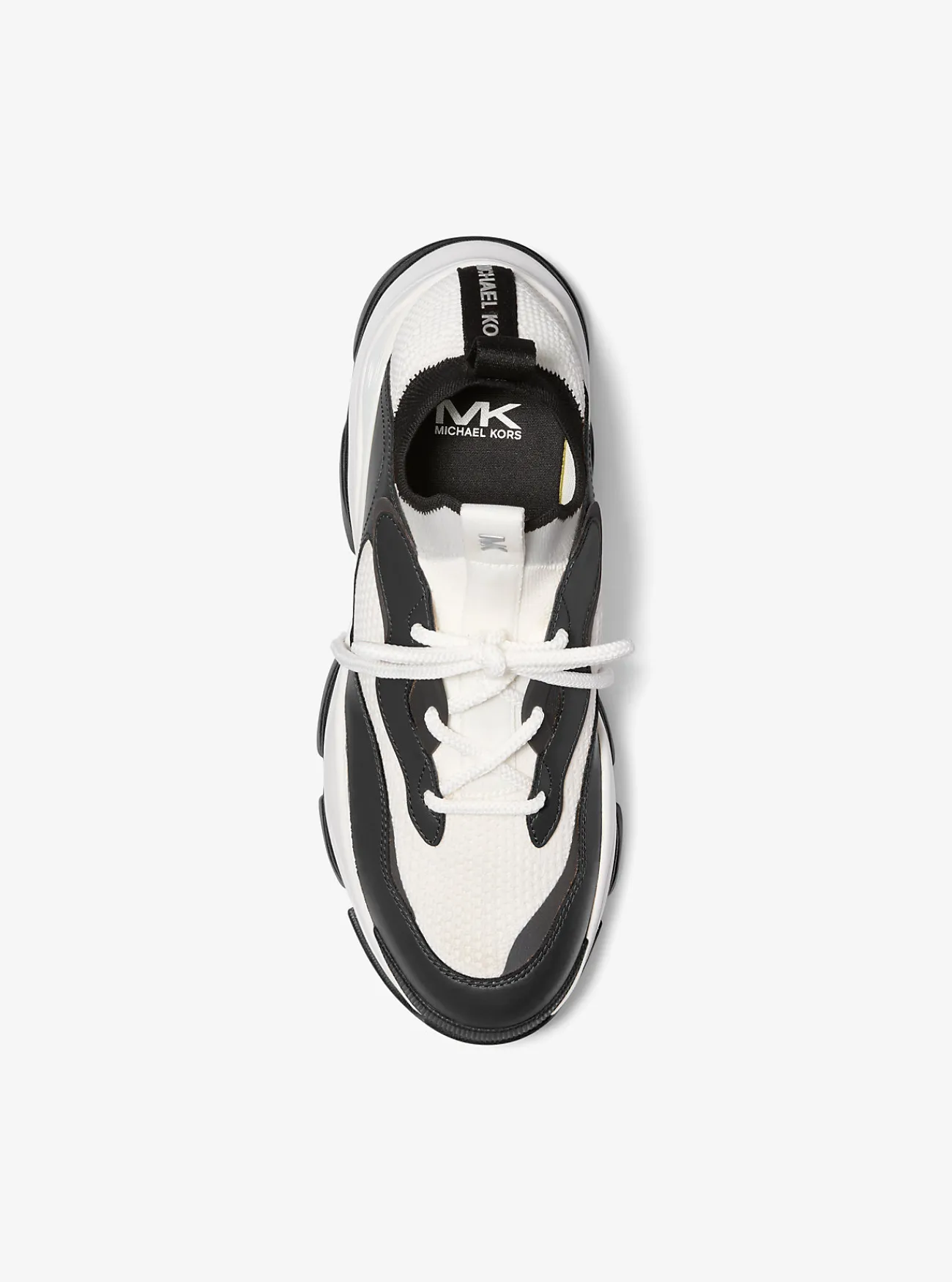Michael Kors Sneaker Atlas van stretchbreisel en leer ZWARTCOMBO Fashion
