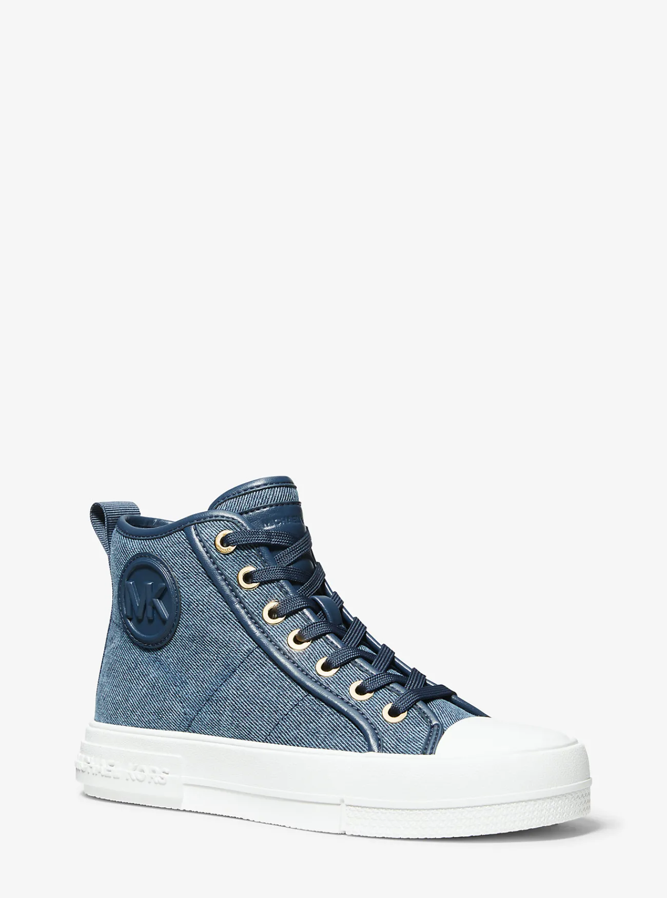 Michael Kors Sneaker Evy van denim, hoog model DENIMMULTI Outlet