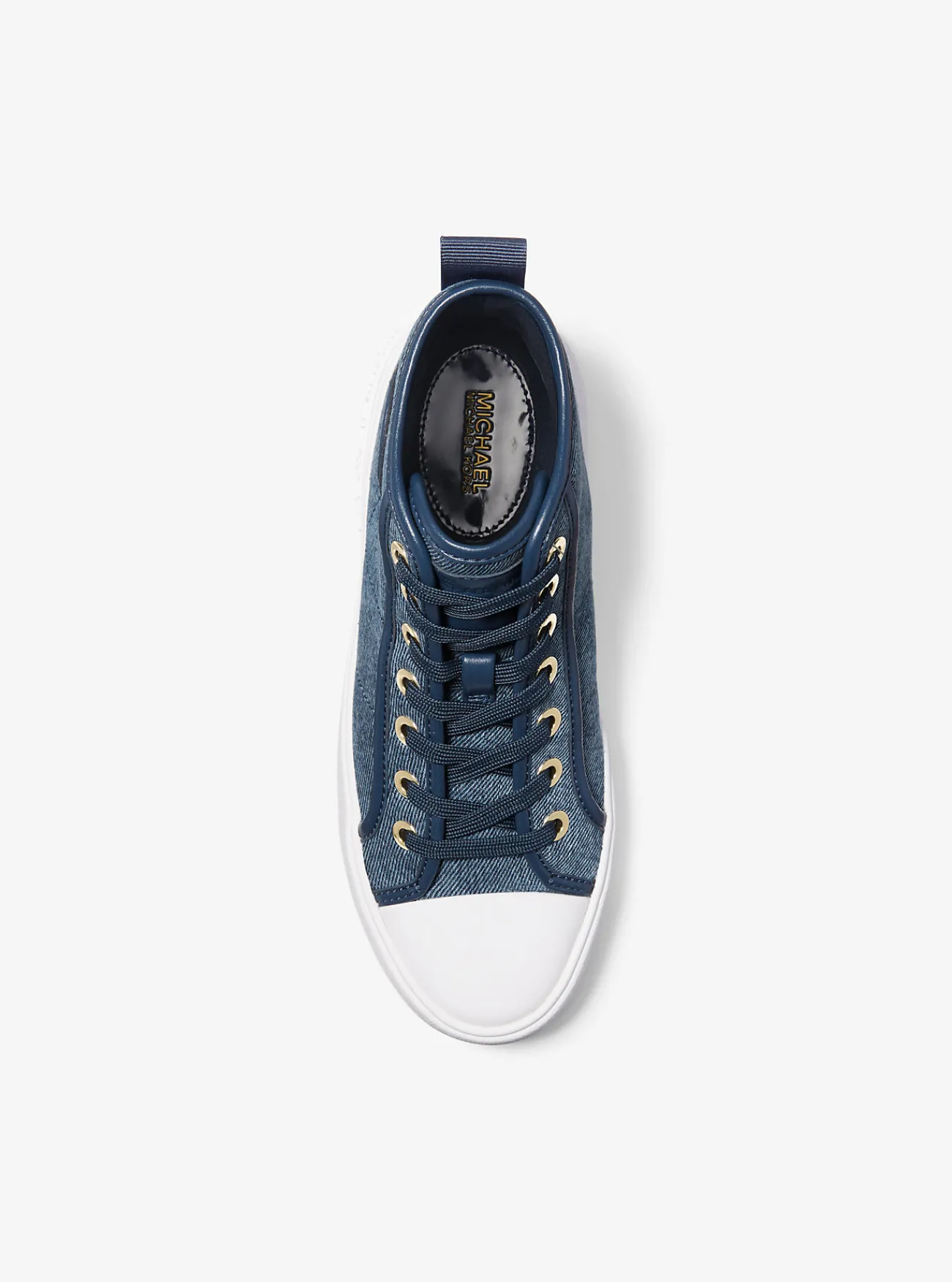 Michael Kors Sneaker Evy van denim, hoog model DENIMMULTI Outlet