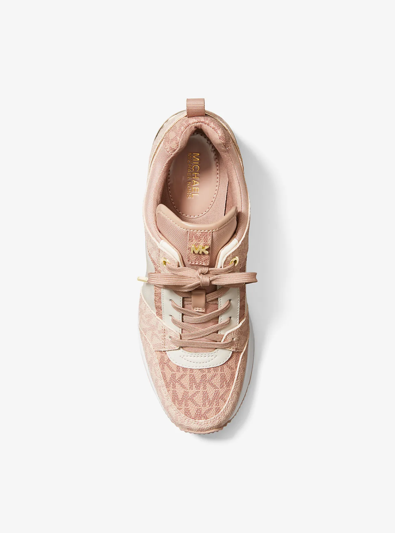 Michael Kors Sneaker Georgie van canvas met logo, leer en kleurvlakken REEBRUINMULTI Hot