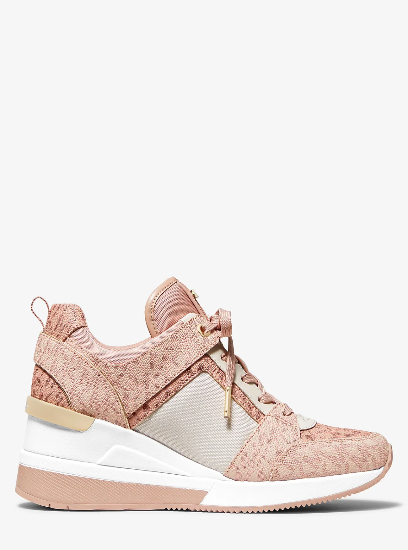 Michael Kors Sneaker Georgie van canvas met logo, leer en kleurvlakken REEBRUINMULTI Hot