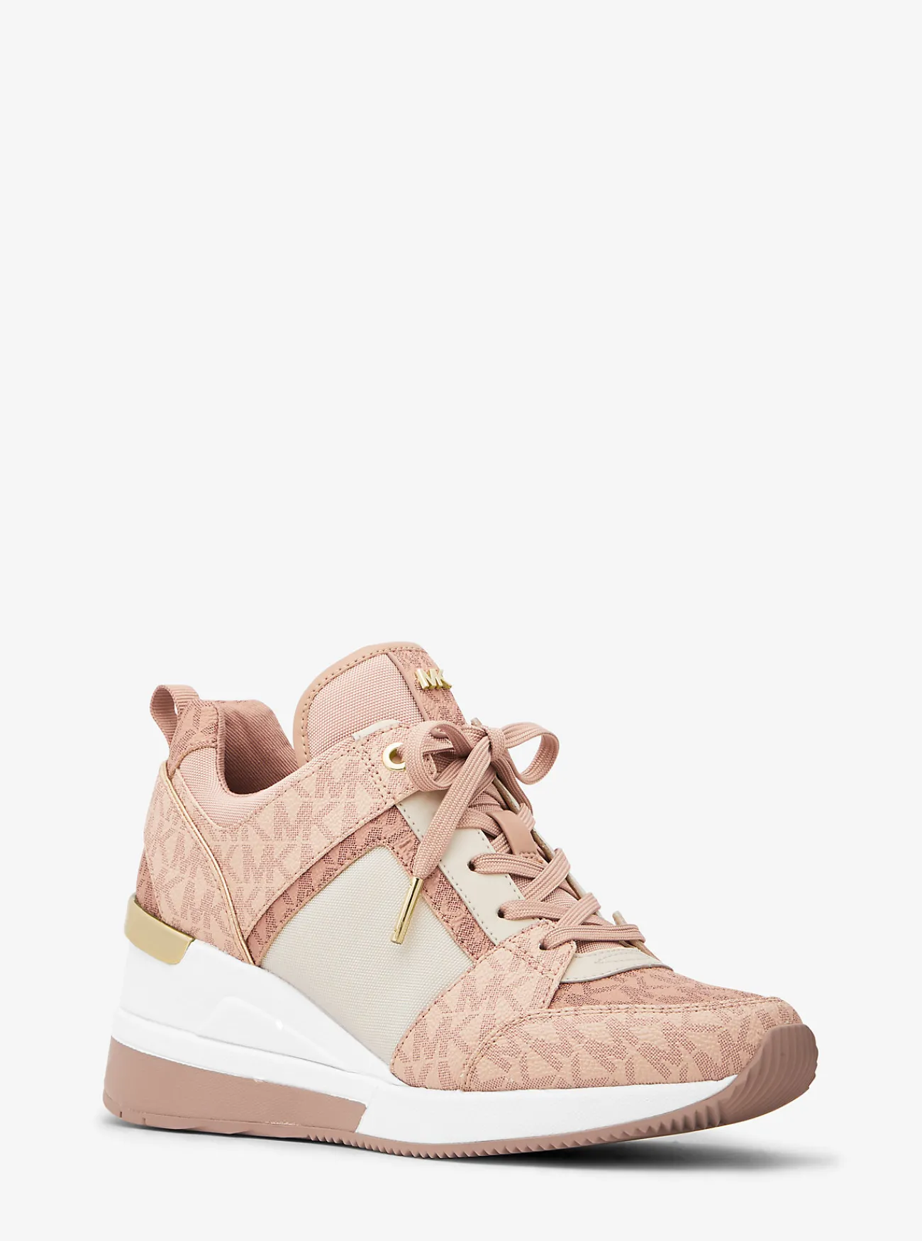 Michael Kors Sneaker Georgie van canvas met logo, leer en kleurvlakken REEBRUINMULTI Hot