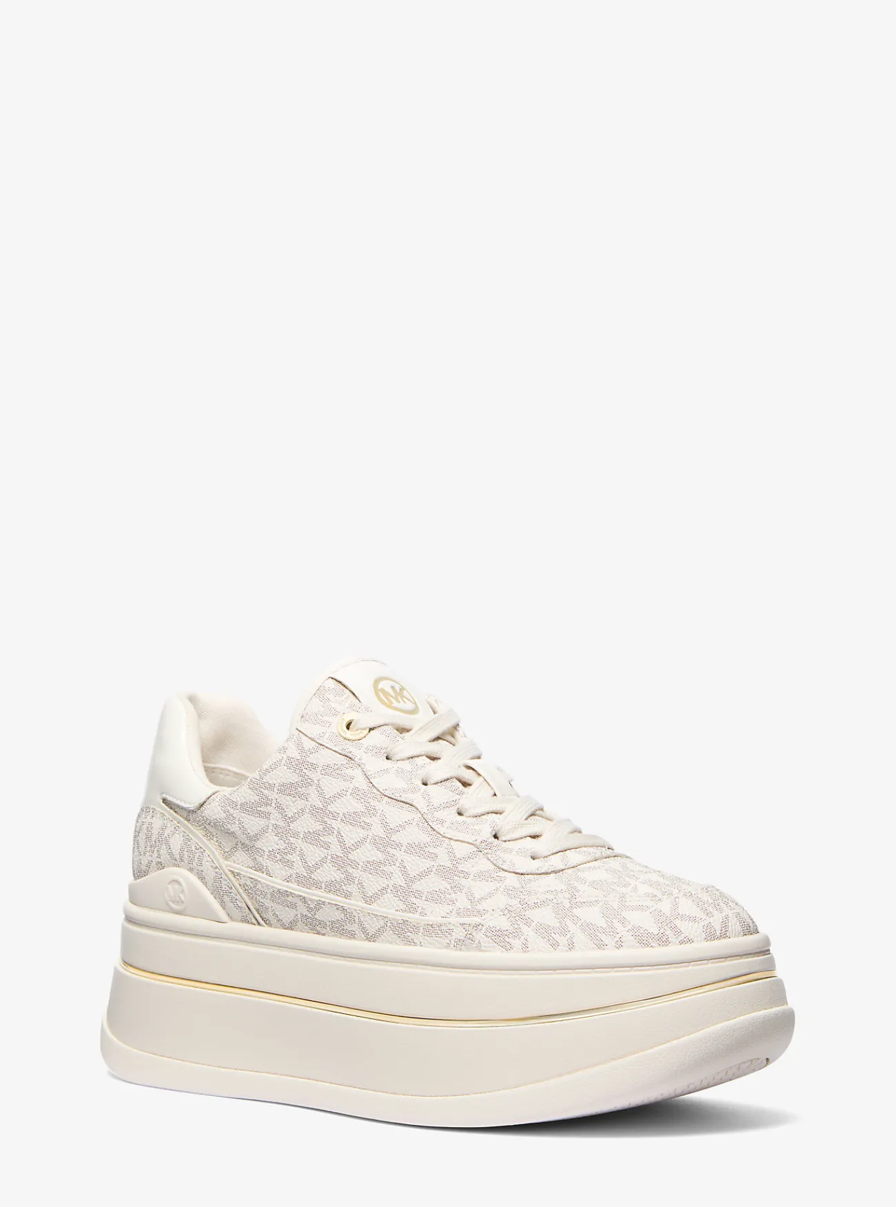 Michael Kors Sneaker Hayes met plateauzool en kenmerkend logo VANILLE Sale