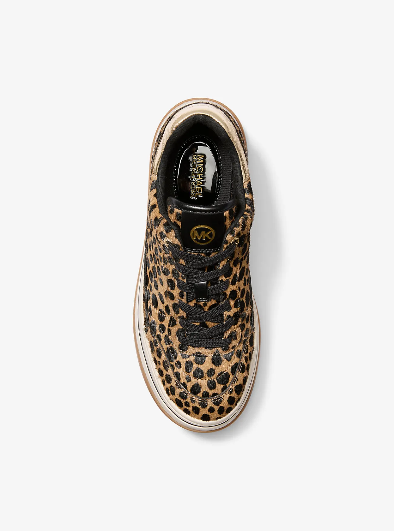 Michael Kors Sneaker Hayes van kalfshaar met cheetaprint en plateauzool HUSKMULTI Fashion