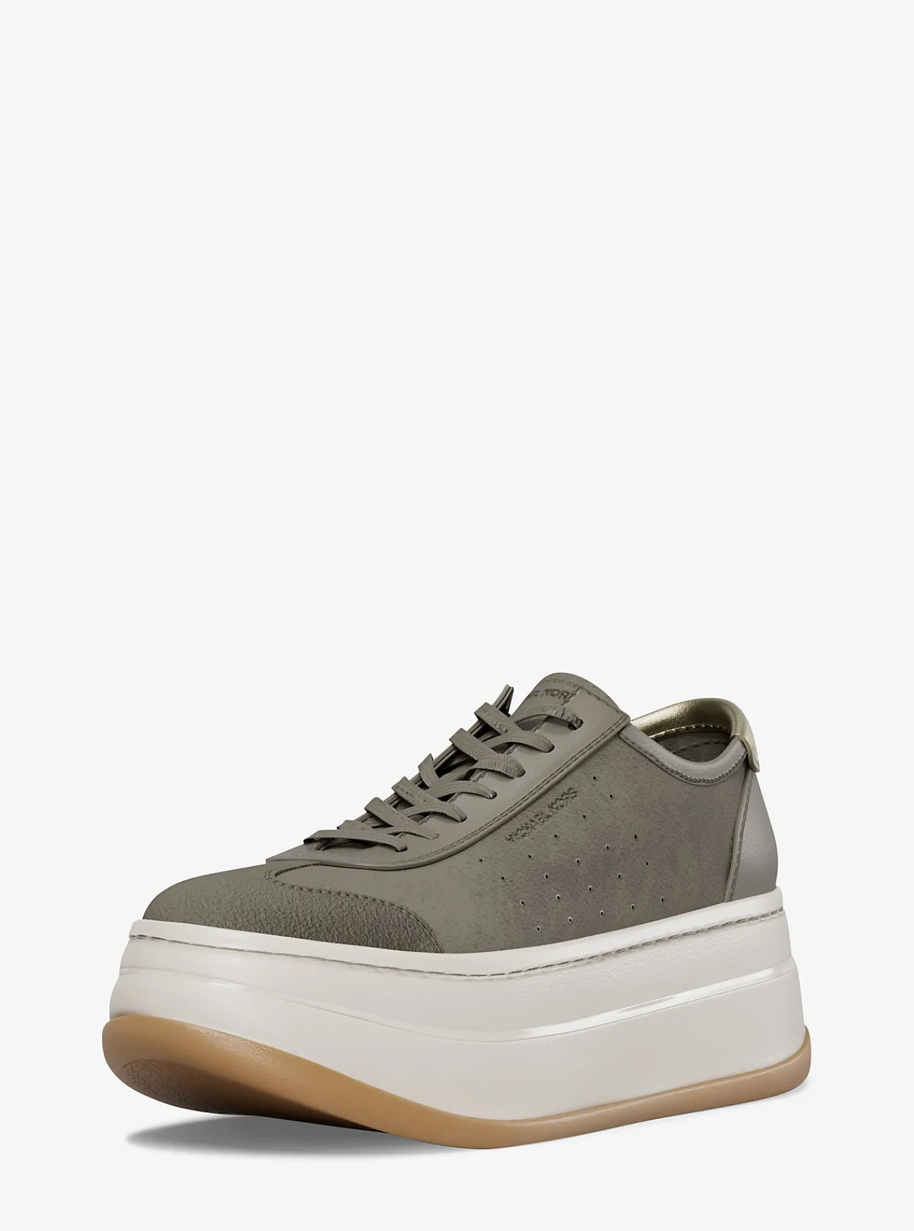 Michael Kors Sneaker Hayes van leer met plateauzool BERK Online
