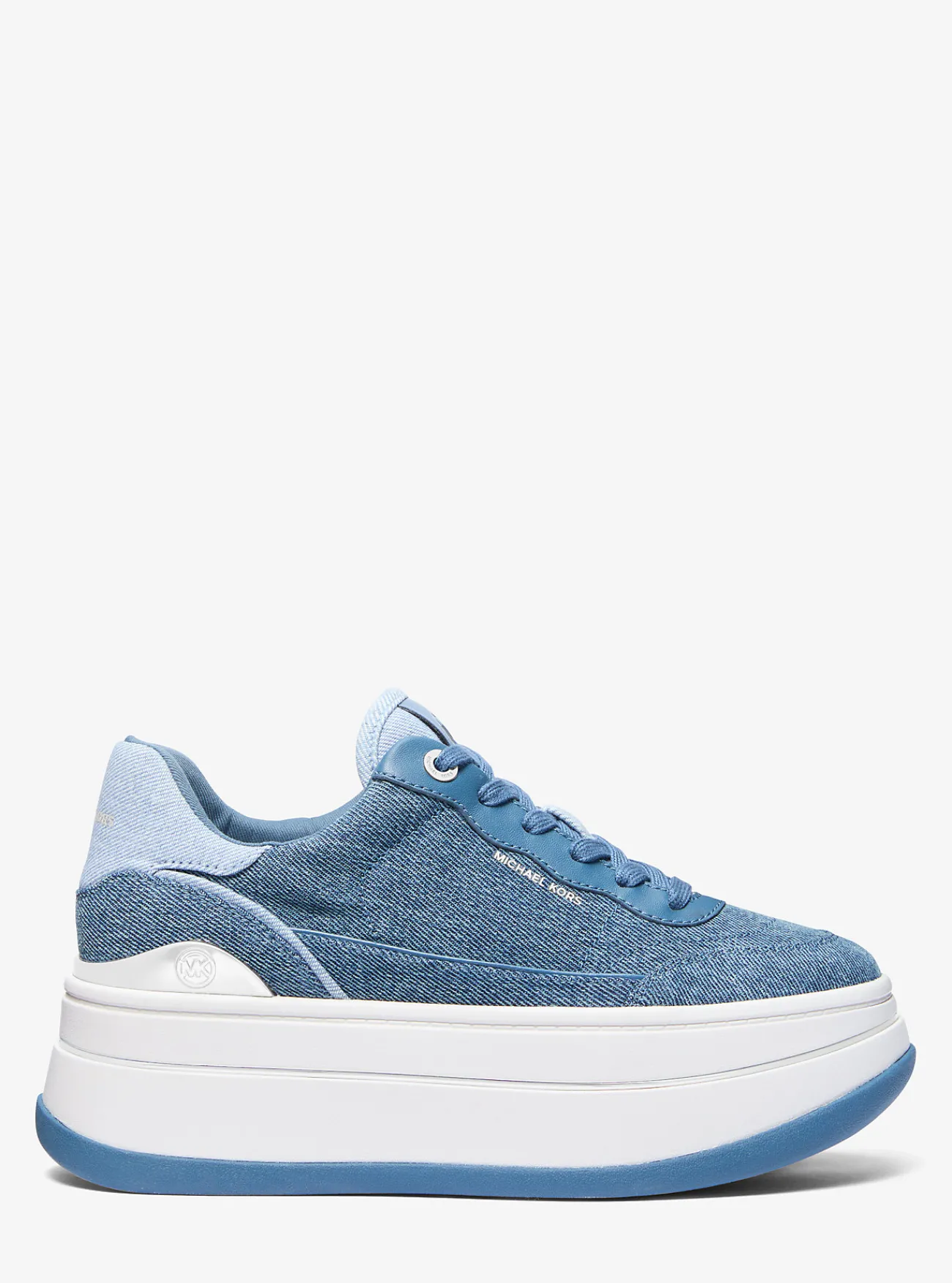 Michael Kors Sneaker Hayes van tweekleurig denim met plateauzool UNIONMETWASSING Hot