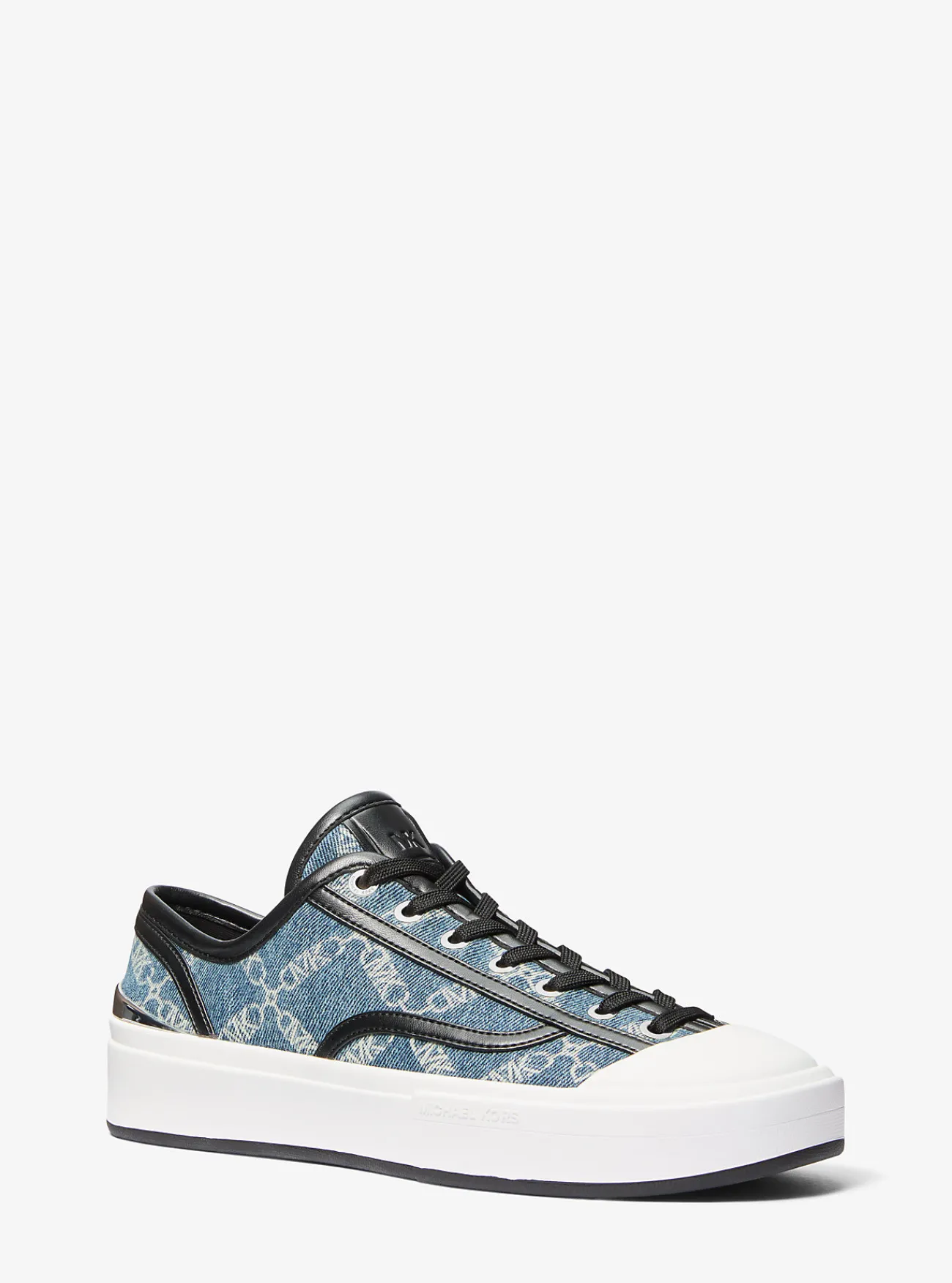 Michael Kors Sneaker Jude van denim jacquard met ruitvormige Empire-print UNIONMETWASSING Sale