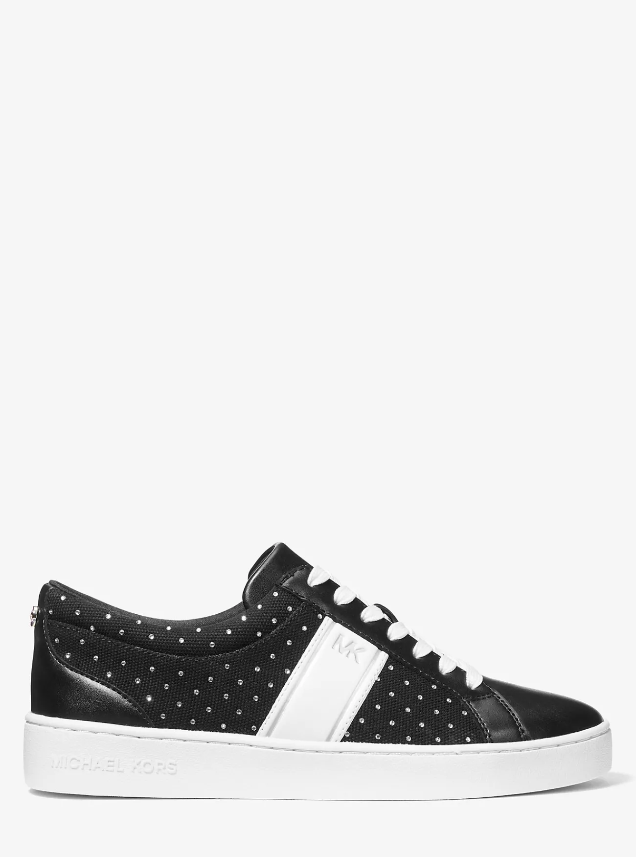 Michael Kors Sneaker Juno van canvas versierd met kristallen ZWART New