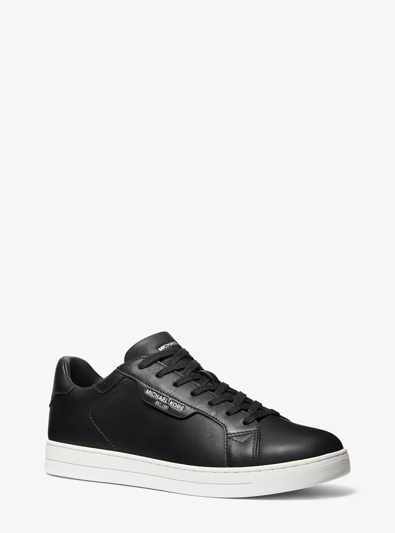Michael Kors Sneaker Keating van leer ZWART Clearance