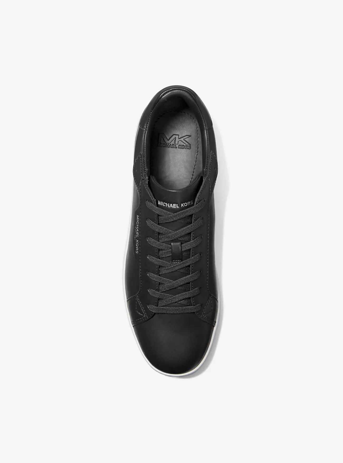 Michael Kors Sneaker Keating van leer ZWART Clearance