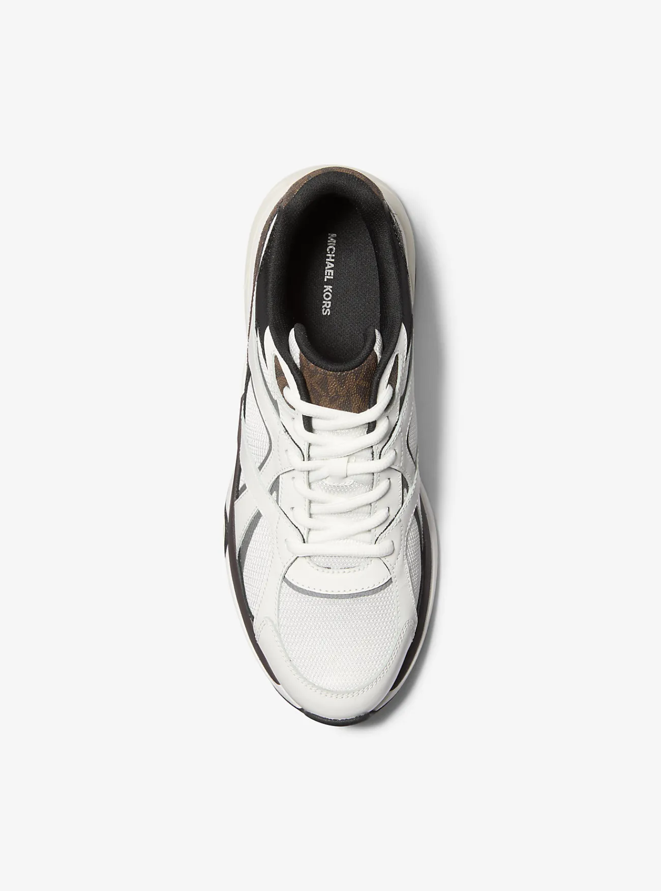 Michael Kors Sneaker Leo van gemengd materiaal BRUINMULTI Clearance