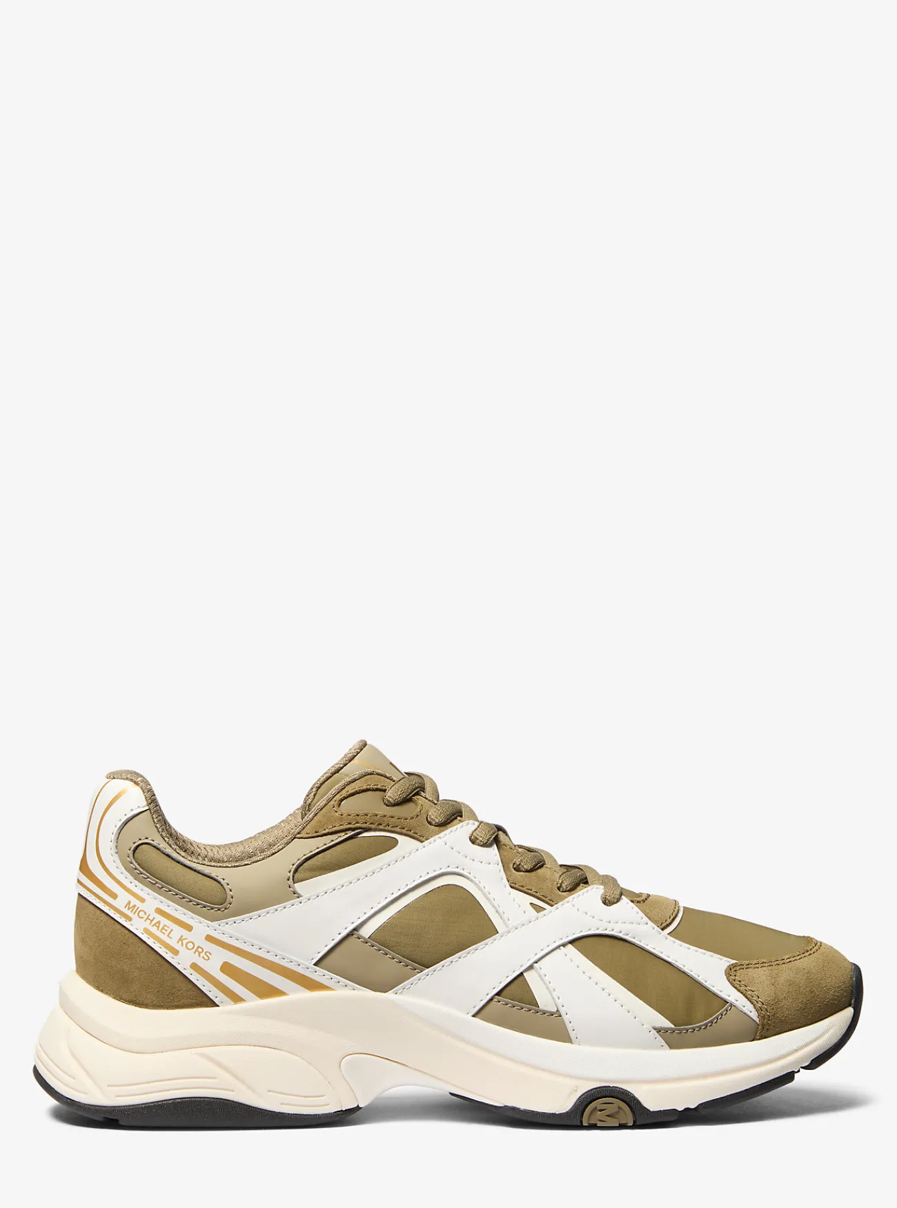 Michael Kors Sneaker Leo van gemengd materiaal SAFARIGROEN Sale