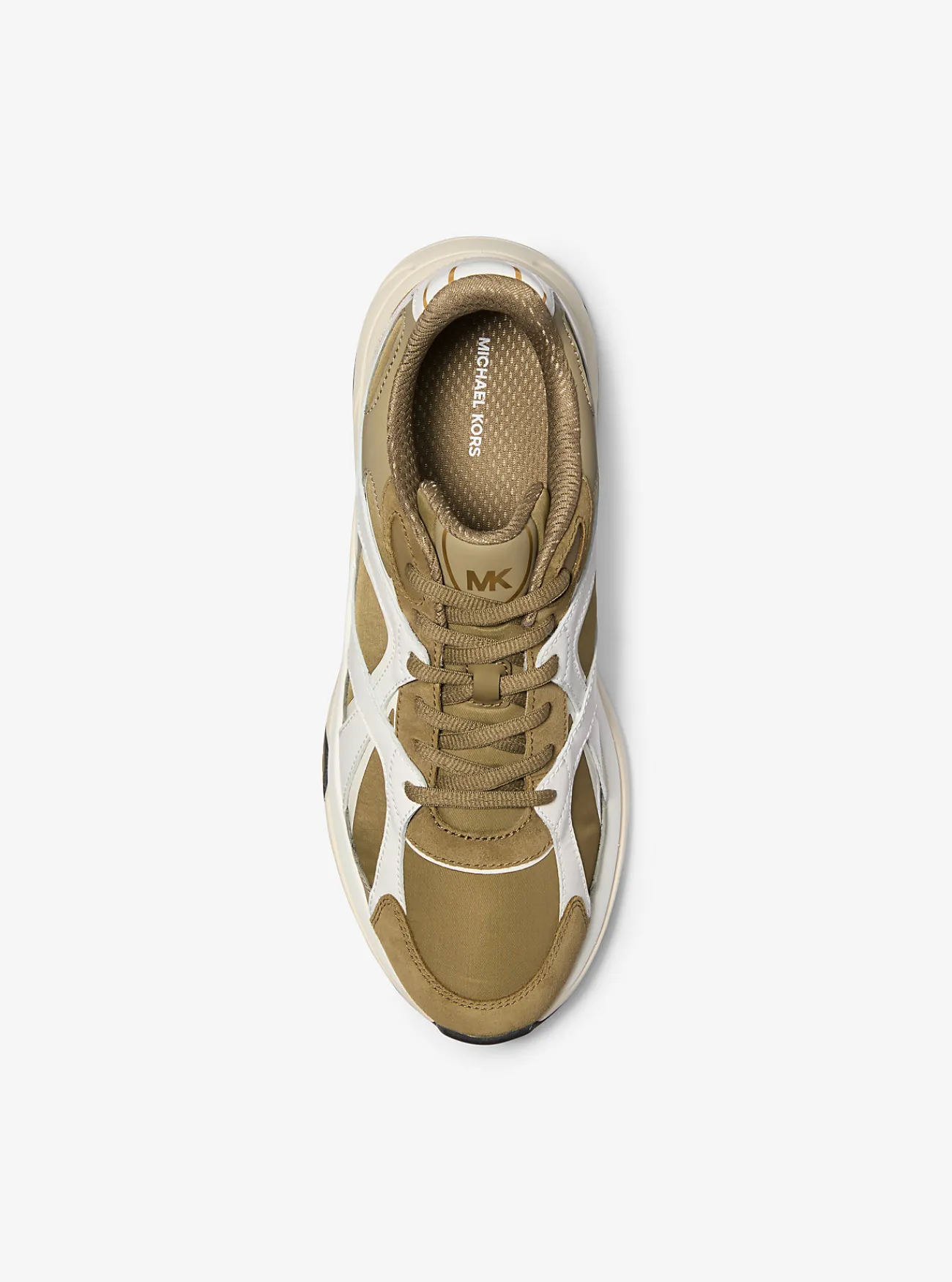 Michael Kors Sneaker Leo van gemengd materiaal SAFARIGROEN Sale