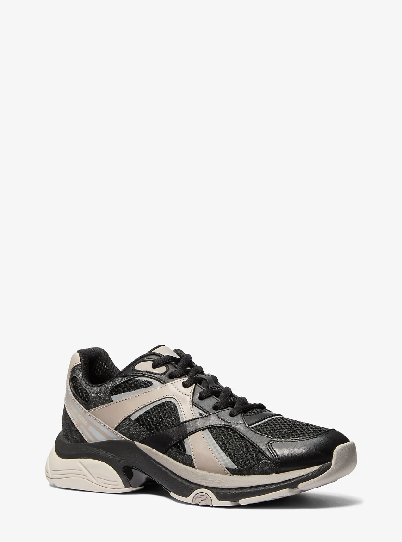 Michael Kors Sneaker Leo van gemengd materiaal ZWART Discount
