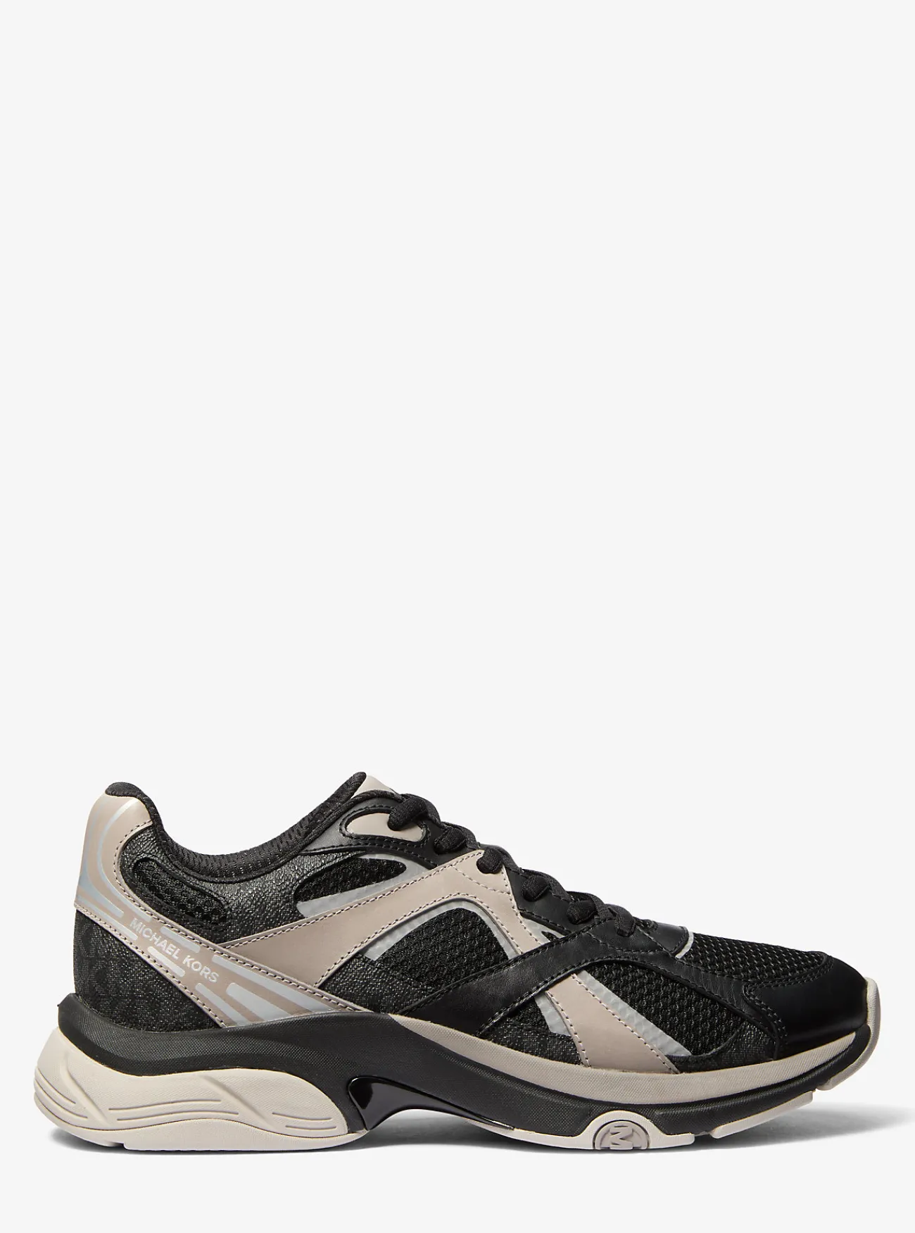 Michael Kors Sneaker Leo van gemengd materiaal ZWART Discount
