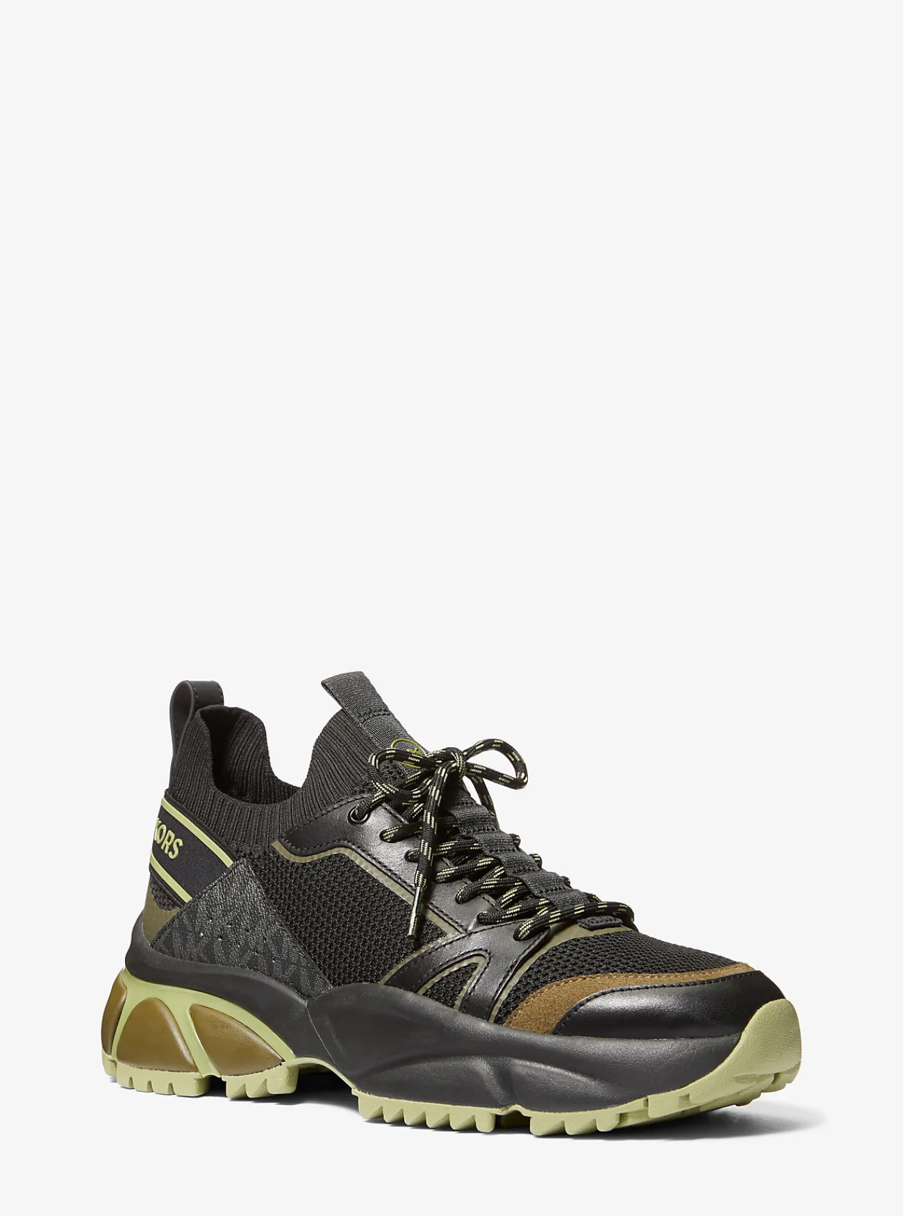 Michael Kors Sneaker Lucas van gemengd materiaal OLIJFGROEN Clearance
