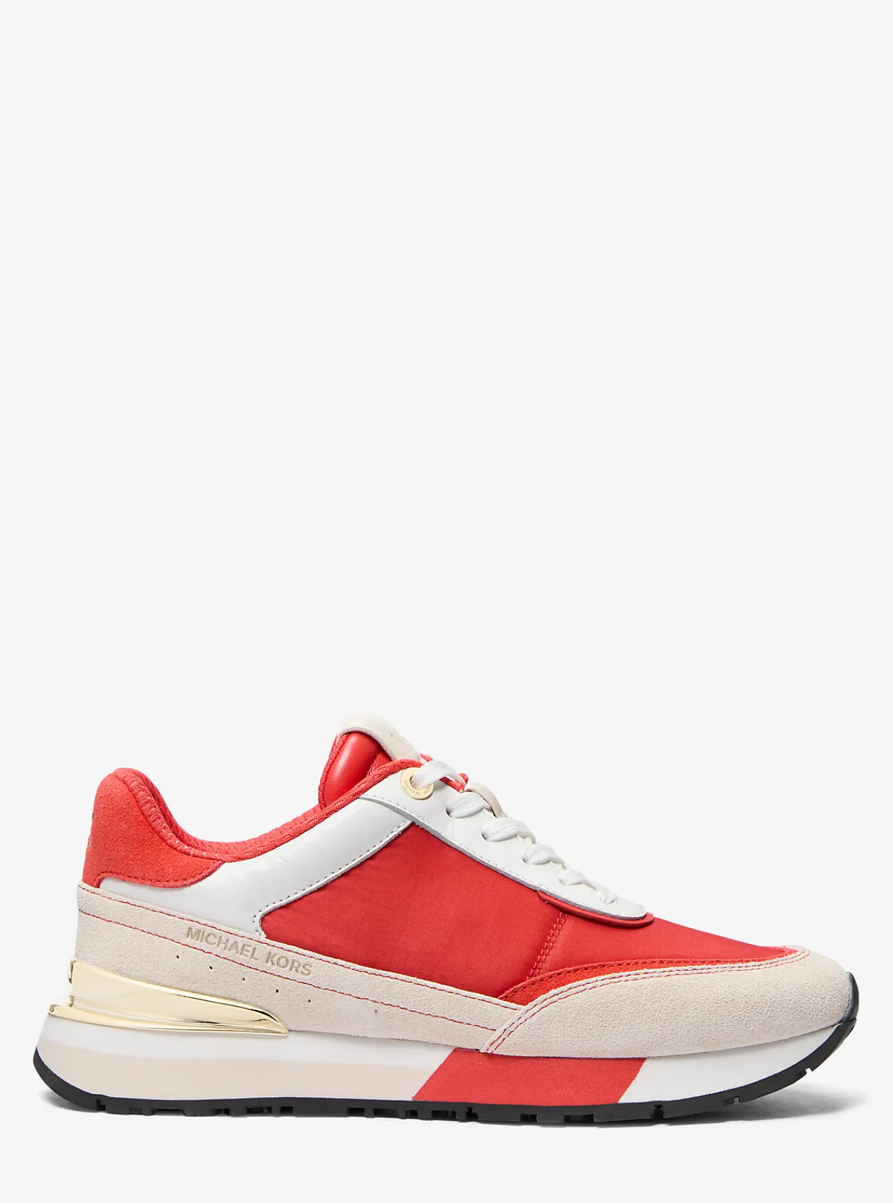 Michael Kors Sneaker Nova van leer en nylon GEBRANDSIENNA Outlet