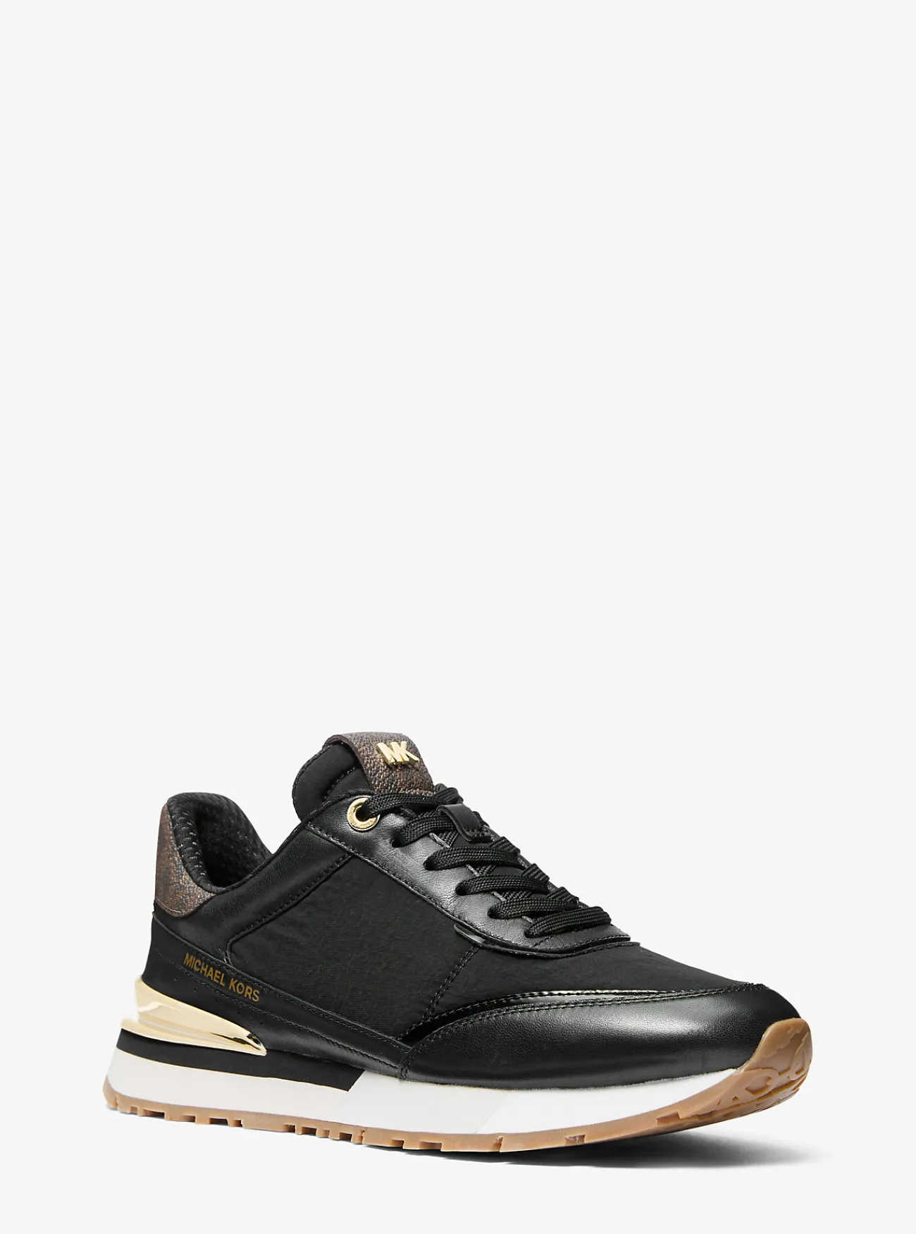 Michael Kors Sneaker Nova van leer en nylon BRUINMULTI Fashion