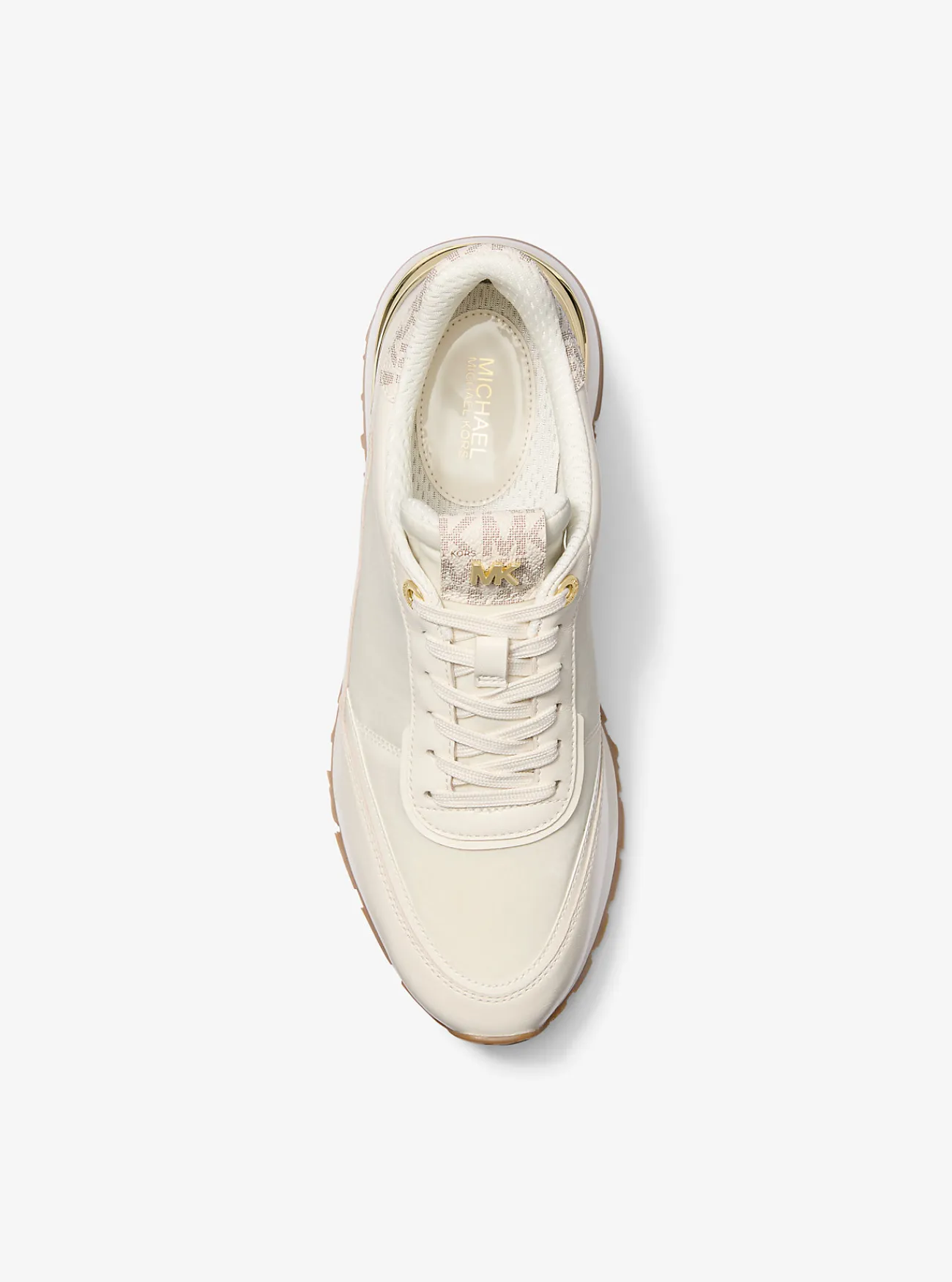 Michael Kors Sneaker Nova van leer en nylon VANILLECOMBO New