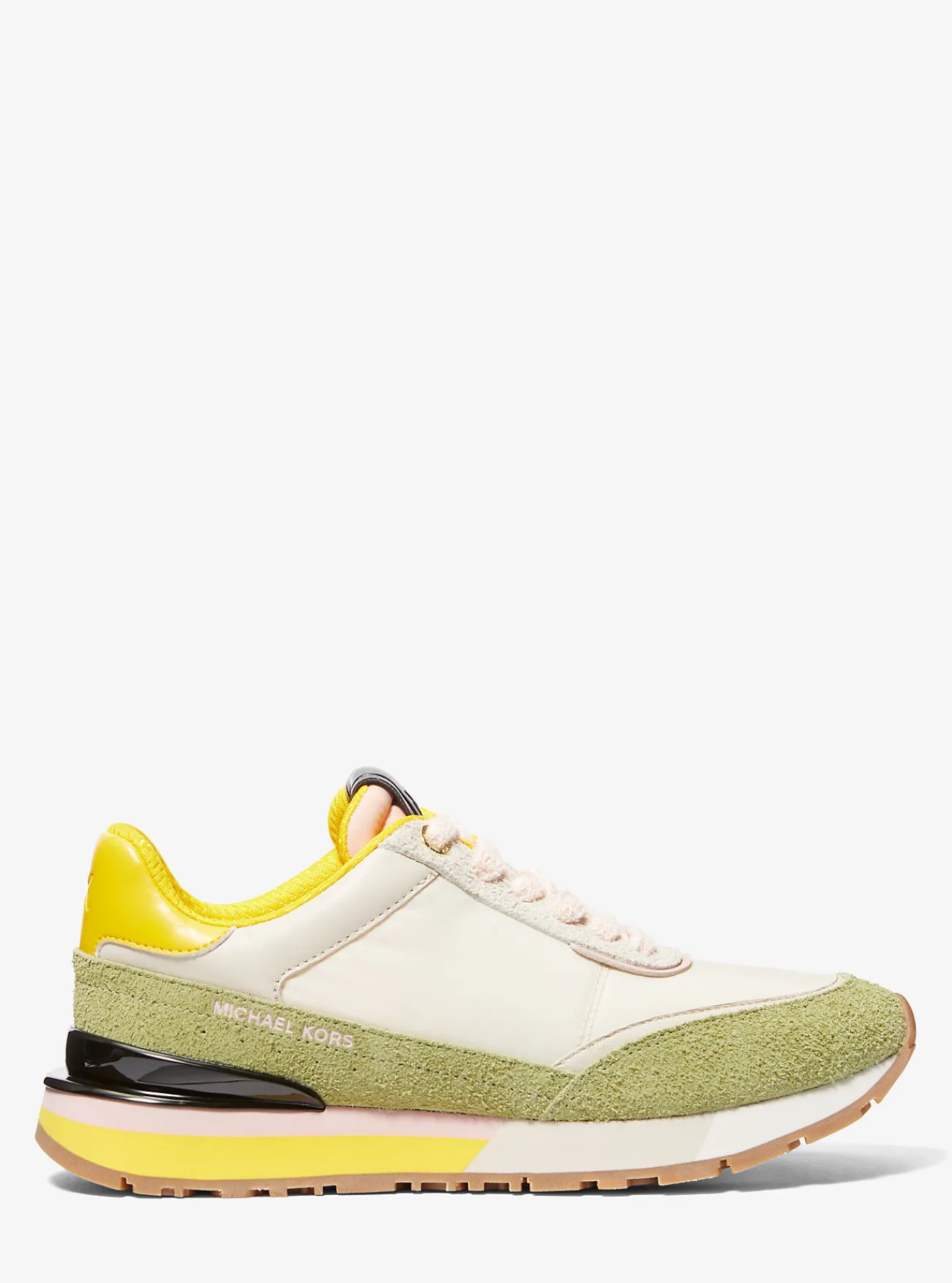 Michael Kors Sneaker Nova van suède en nylon ZACHTROZEMULTI Outlet