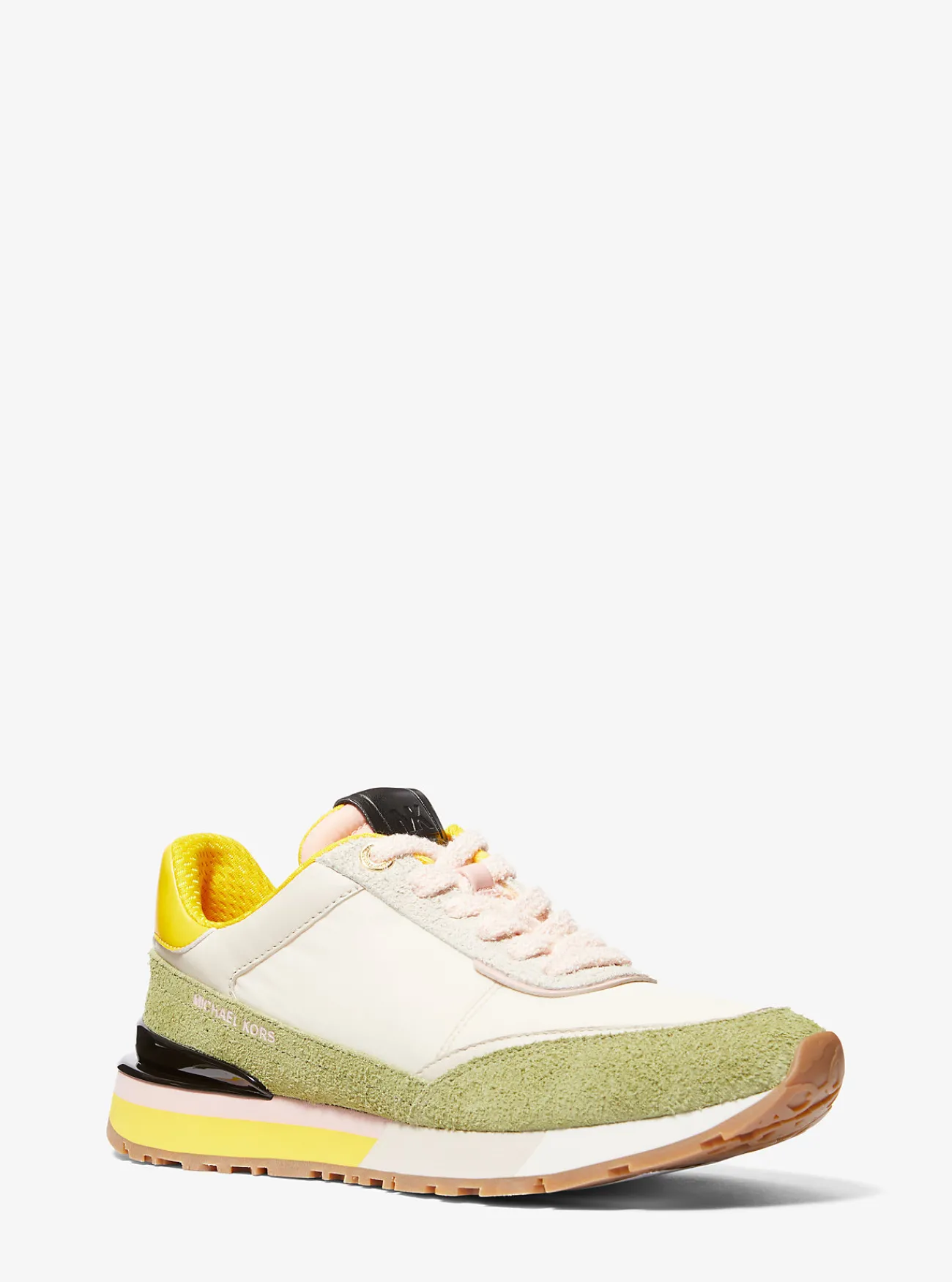 Michael Kors Sneaker Nova van suède en nylon ZACHTROZEMULTI Outlet
