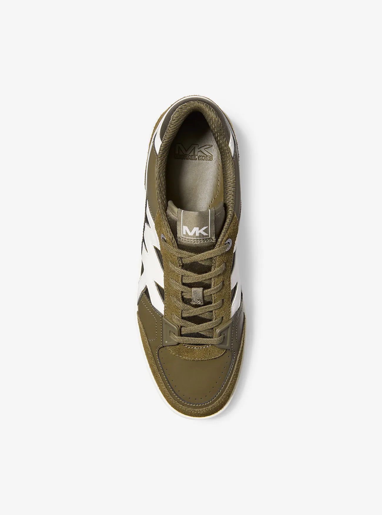 Michael Kors Sneaker Rebel van leer OLIJFGROEN Hot