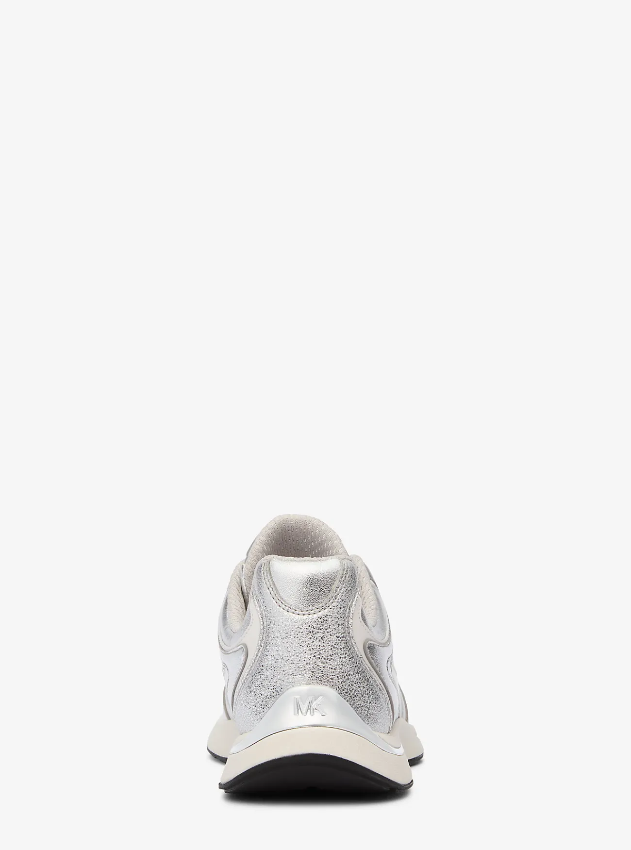 Michael Kors Sneaker Riley van metallic leer ZILVER Outlet