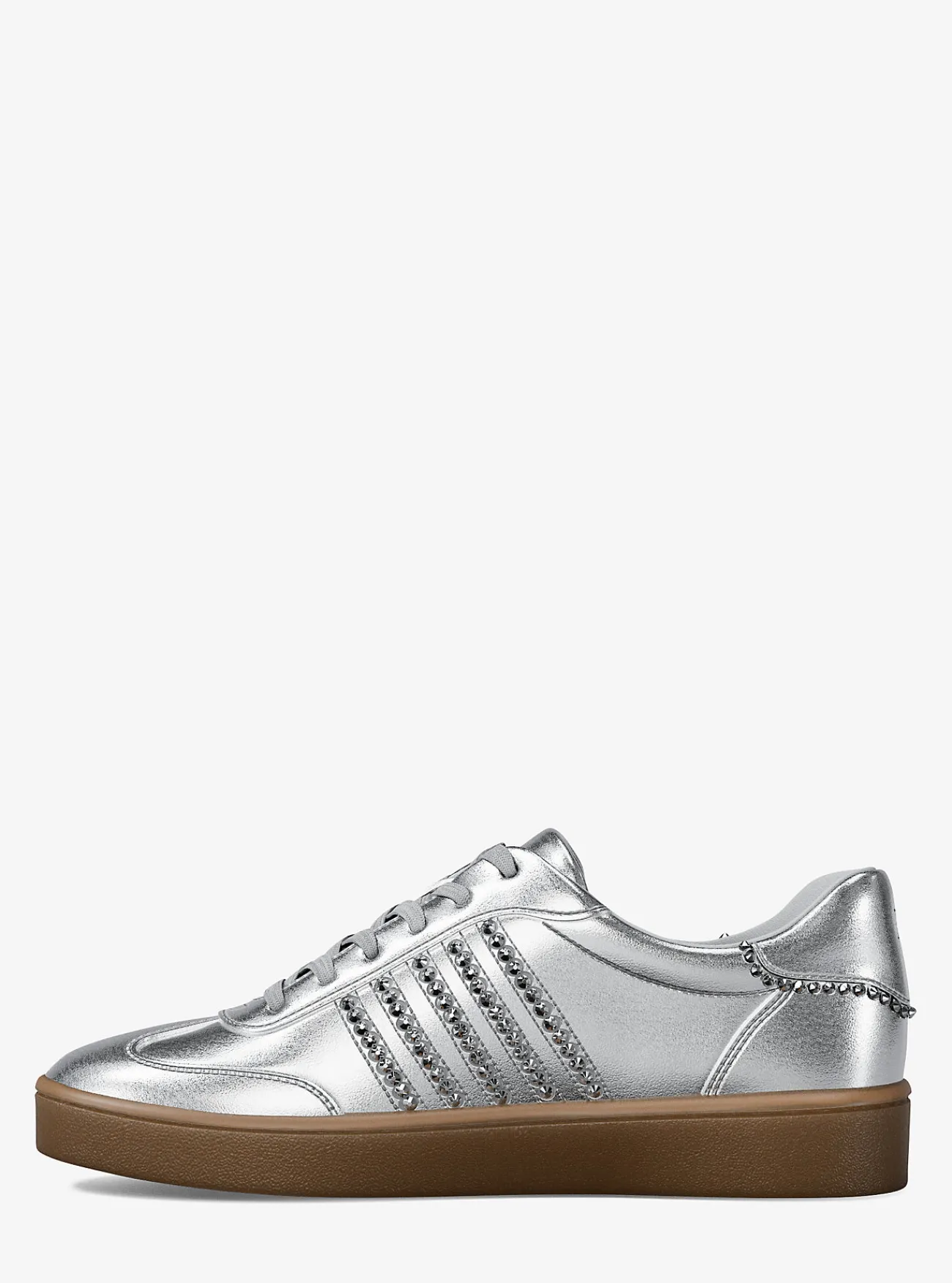 Michael Kors Sneaker Scotty van metallic leer met versiering ZILVER Fashion