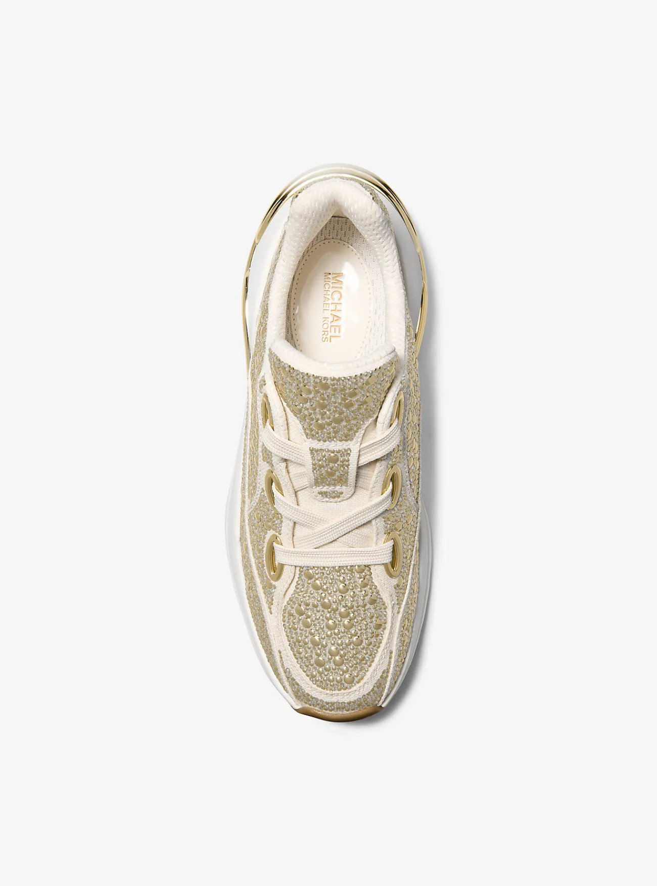 Michael Kors Sneaker Toni van linnenmix met versiering CRÈME Discount