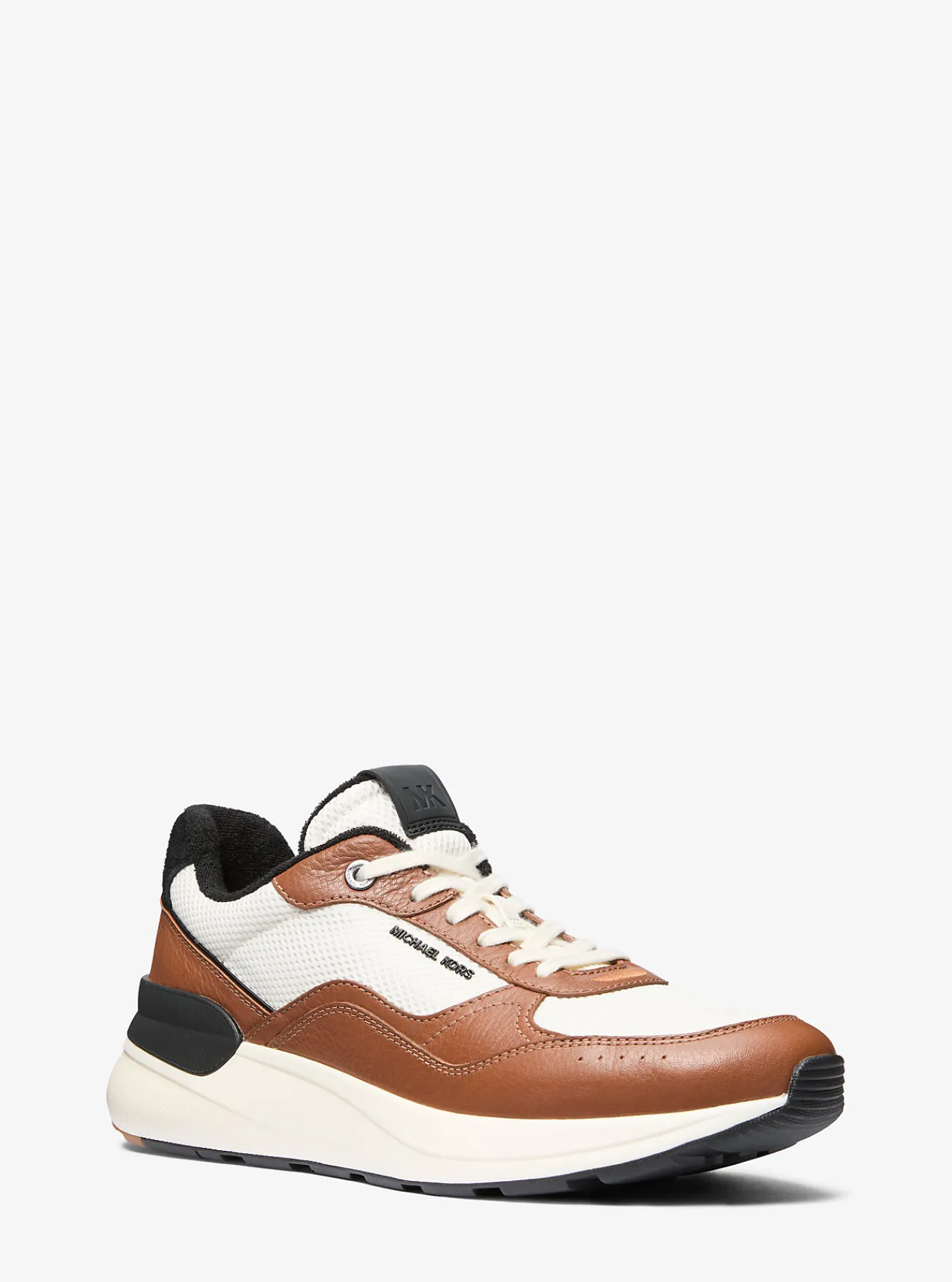 Michael Kors Sneaker Trevor van leer en stretchbreisel BAGAGEMULTI Fashion