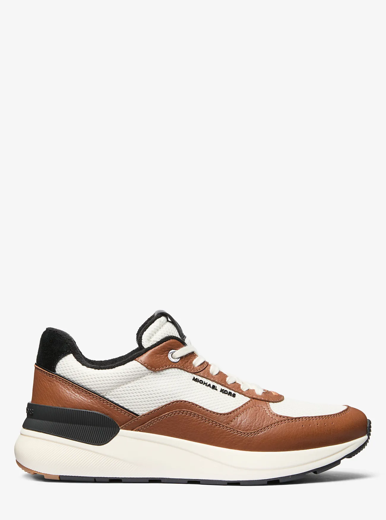 Michael Kors Sneaker Trevor van leer en stretchbreisel BAGAGEMULTI Fashion