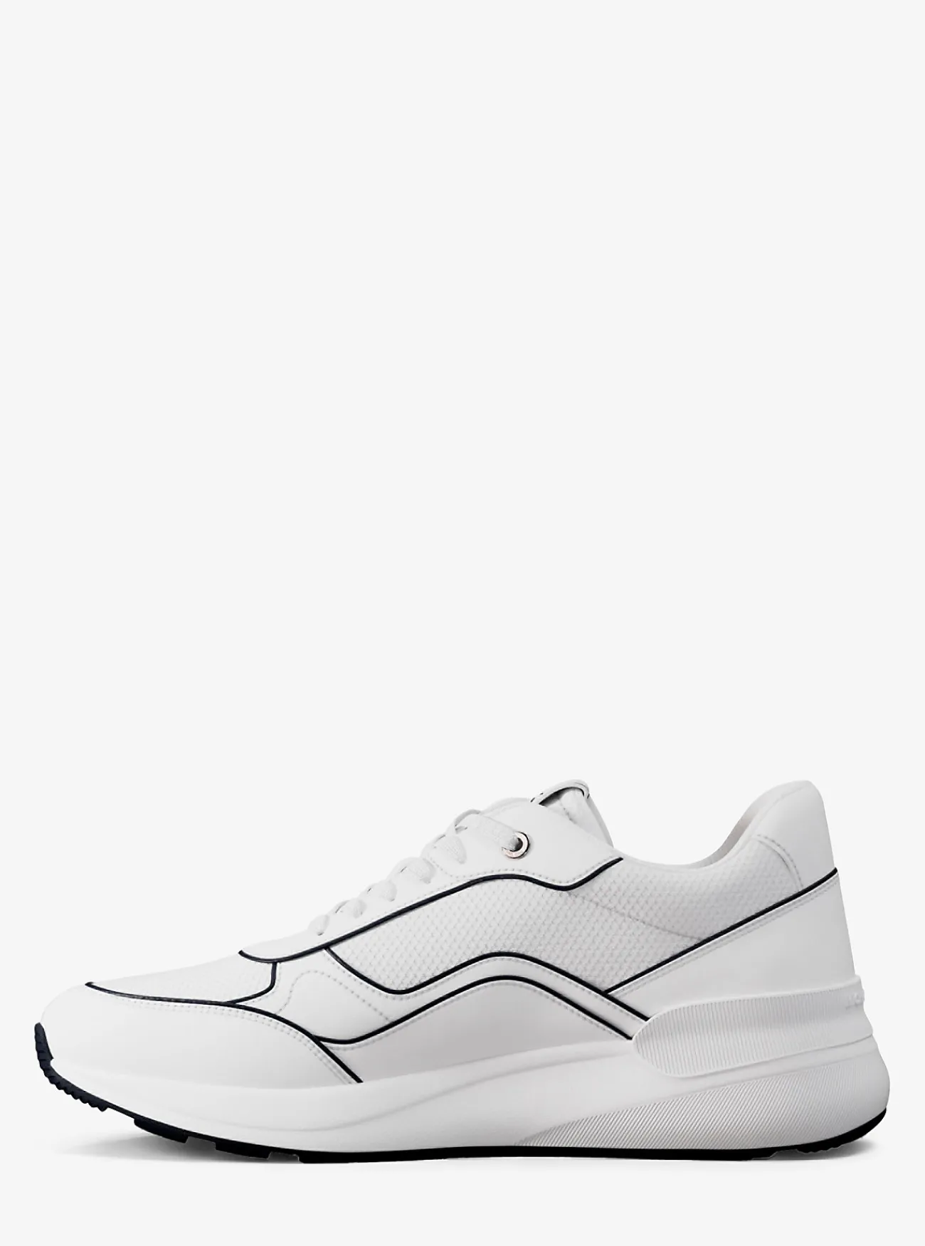 Michael Kors Sneaker Trevor van leer en mesh Discount